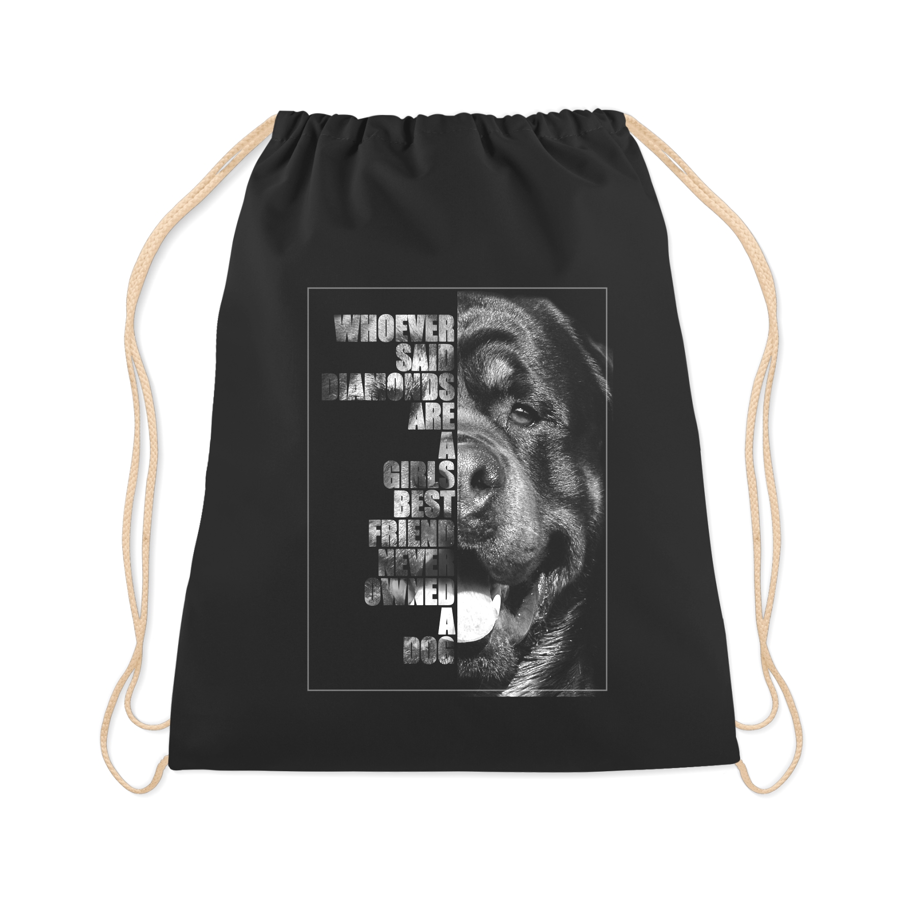 Rottweiler Turnbeutel Face Hundemotiv Rottie Rotty Rot