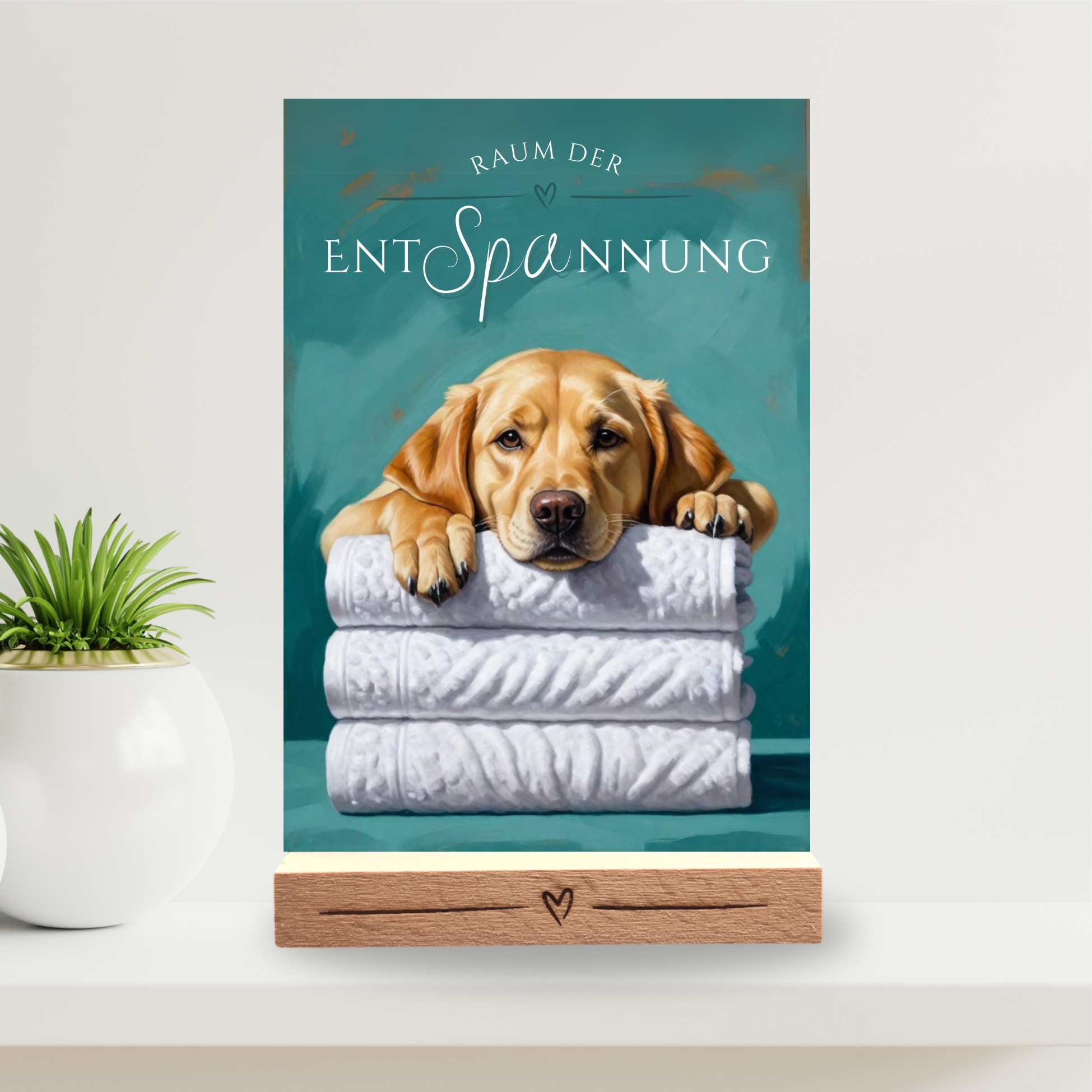 Hundeschild Deko Badezimmer Wellness Labrador Labby Schild Spruch