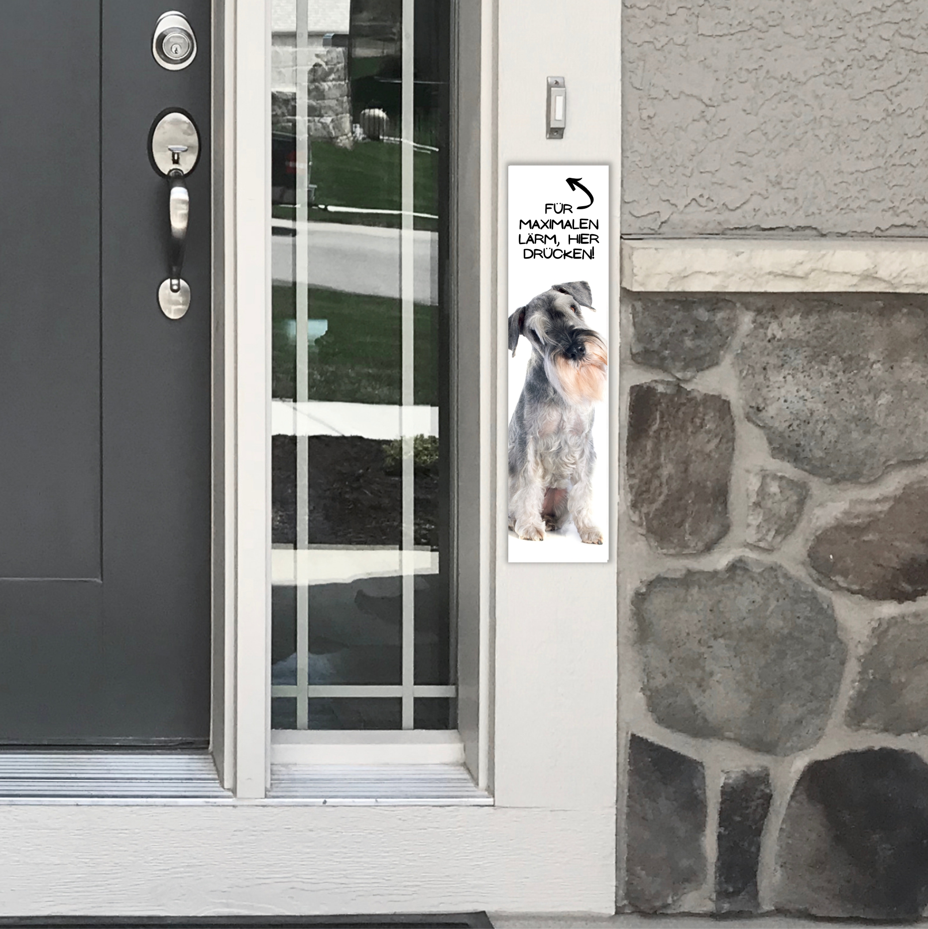 Schnauzer Zwergschnauzer  Dog Türschild Warnschild Hundeschild Schildr happy Design by Siviwonder