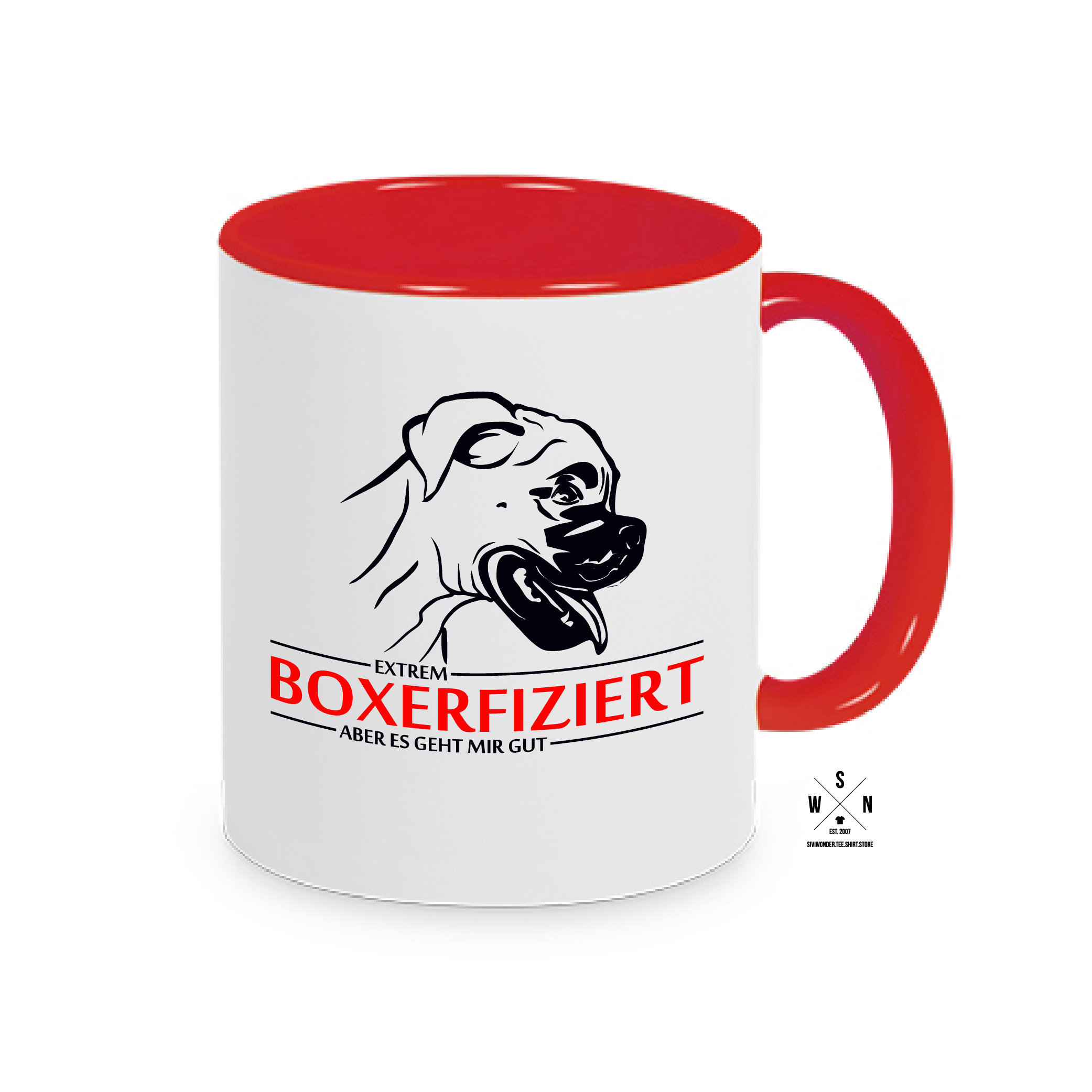 Tasse Kaffebecher INFIZIERT BOXER BOXERFIZIERT