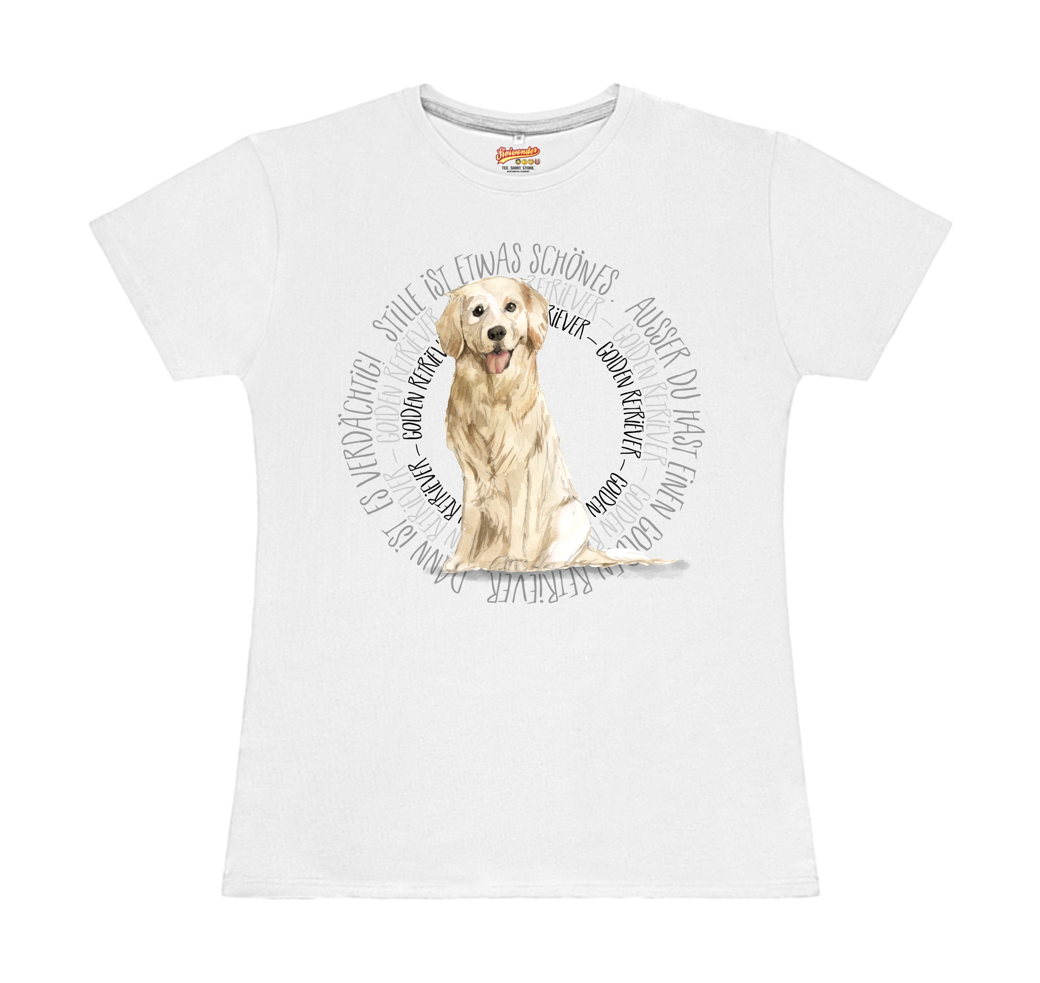 GOLDEN RETRIEVER DAMEN T-SHIRT CIRCLE Watercolor by SIVIWONDER