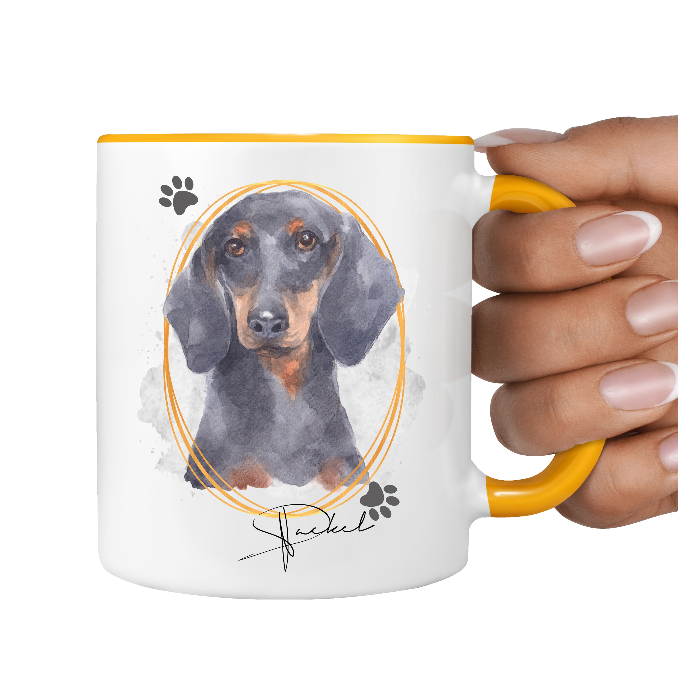 Dackel Tasse SIGNATURE DOGS Teckel Dachshund Hund Motiv Hundemotiv Kaffee