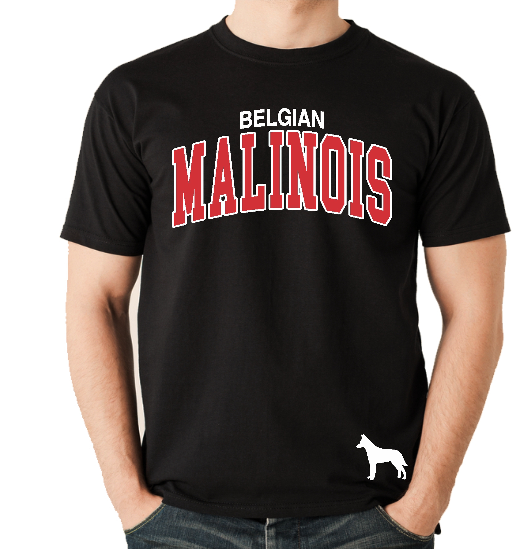 Malinois Unisex T-Shirt Extreme Hundemotiv Hirtenhund Malinois Belgian Mali Belgischer Schäferhund Belge Berger