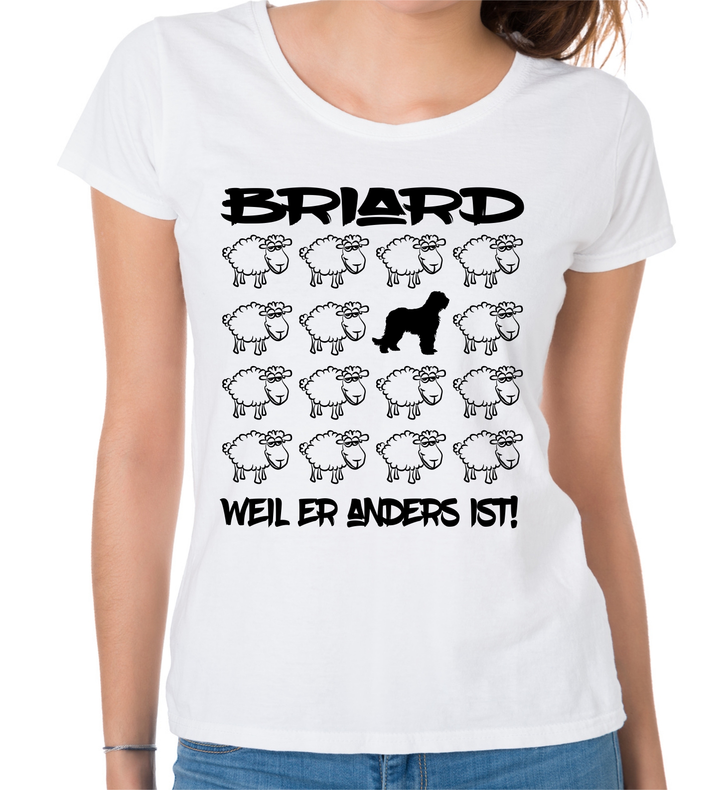 BRIARD DAMEN T-SHIRT BLACK SHEEP by SIVIWONDER