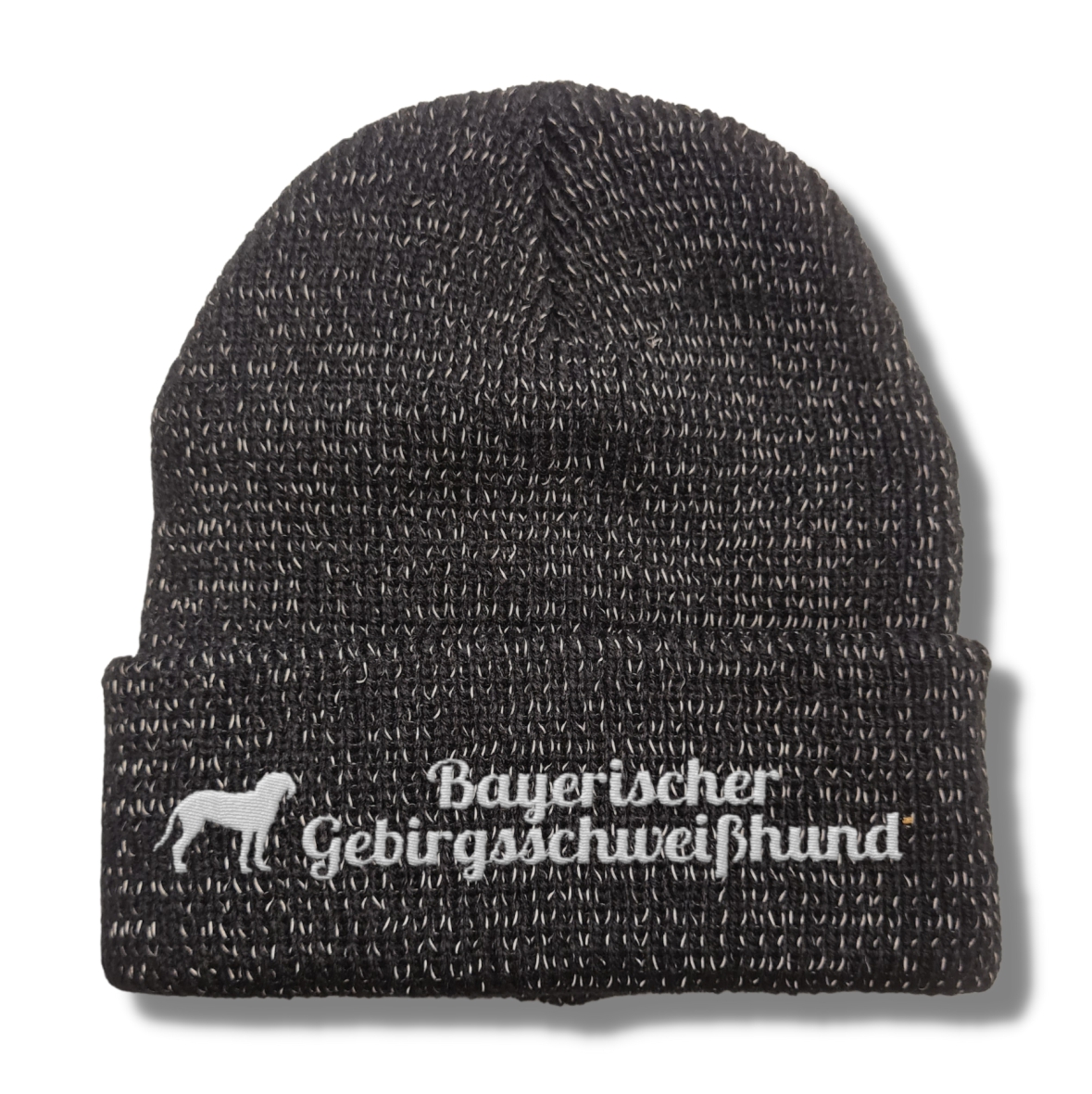 Bayerischer Gebirgsschweißhund reflektierende Mütze Stickerei Hund Winter Strickmütze reflex Beanie