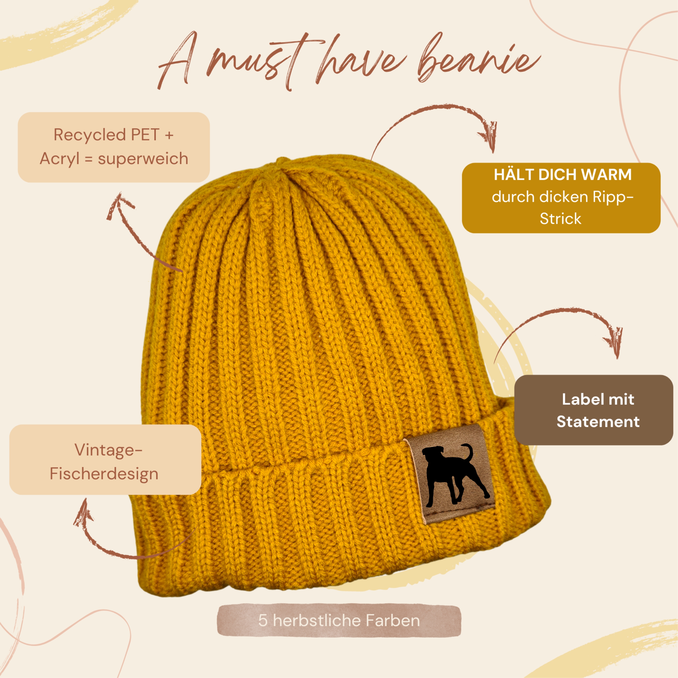 Strickmütze "American Bulldog USA"  Beanie Mütze Urban Witzig Spruch Warm Winter Herbst Farben