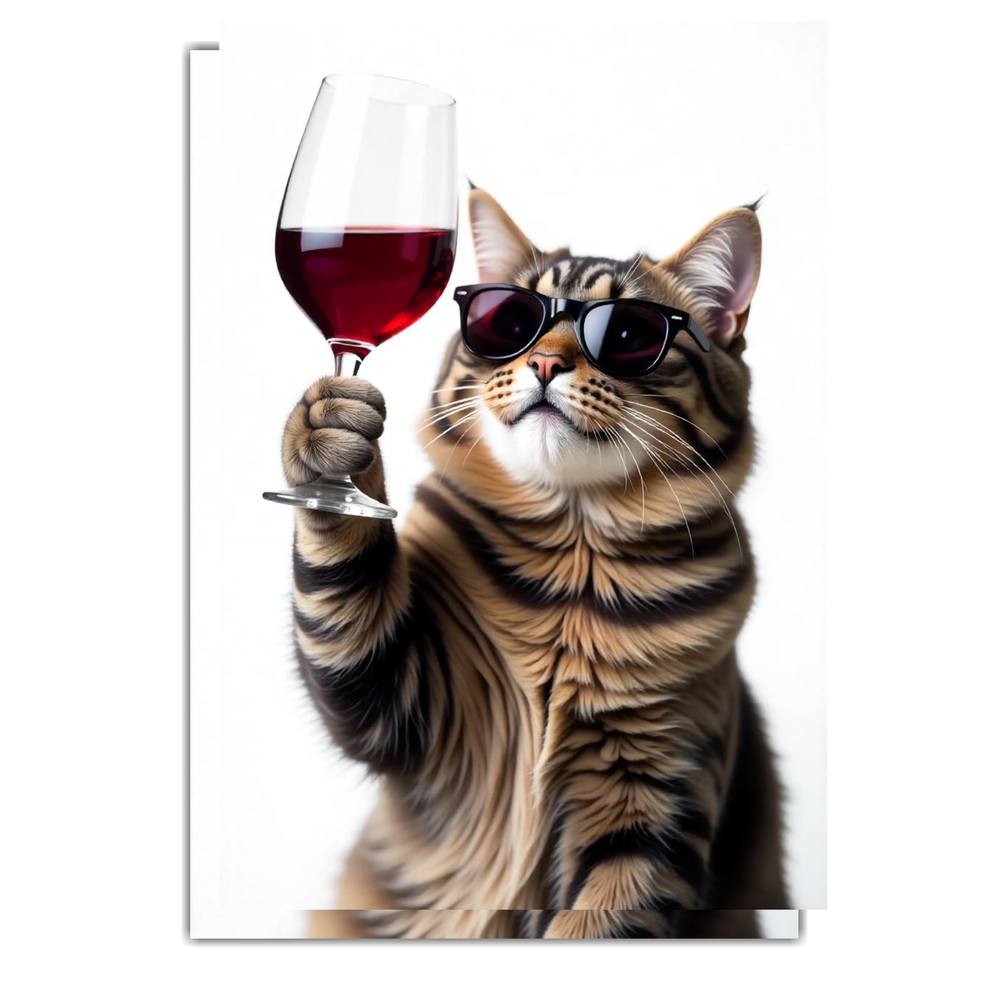 Schild Katze Artprint Wein Spruch Deko Wanddekor Geschenkidee Quotes Weinliebhaber Küche