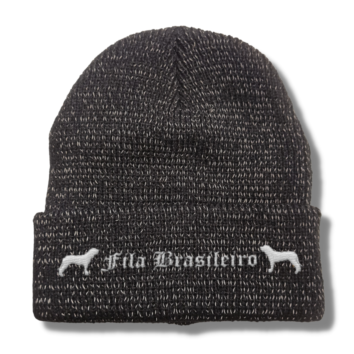 Bad Fila Brasileiro reflektierende Mütze Stickerei Hund Winter Strickmütze reflex Beanie warm