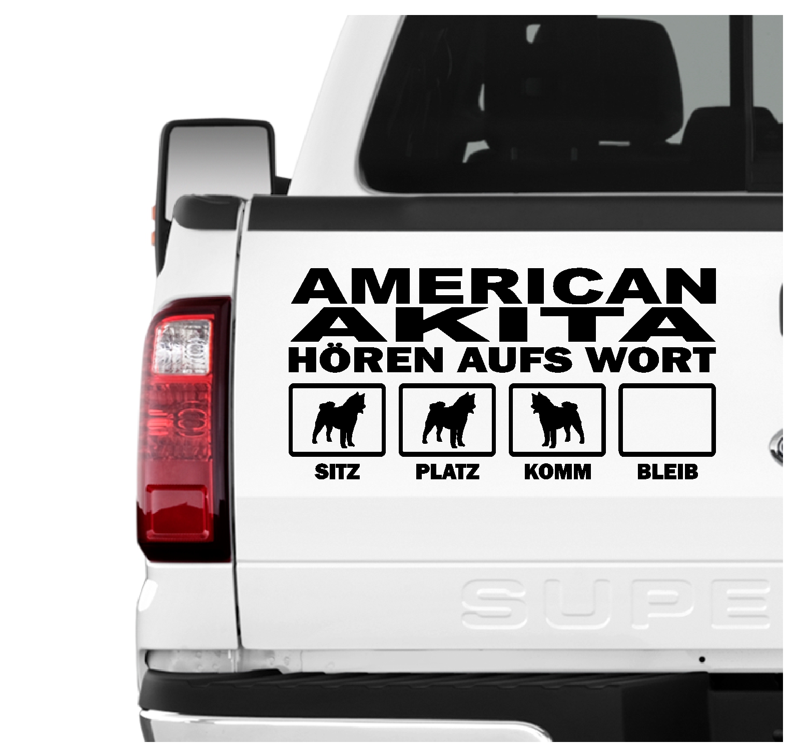 American Akita Inu Japan Great Japanese Dog  Hört aufs Wort Hunde Aufkleber Sticker Autoaufkleber