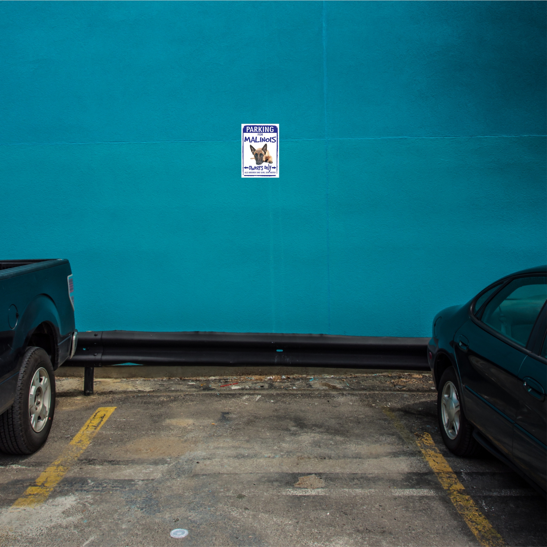 Belgian Malinois Mali Parking Schild Achtung Spruch Warnschild Türschild Fun