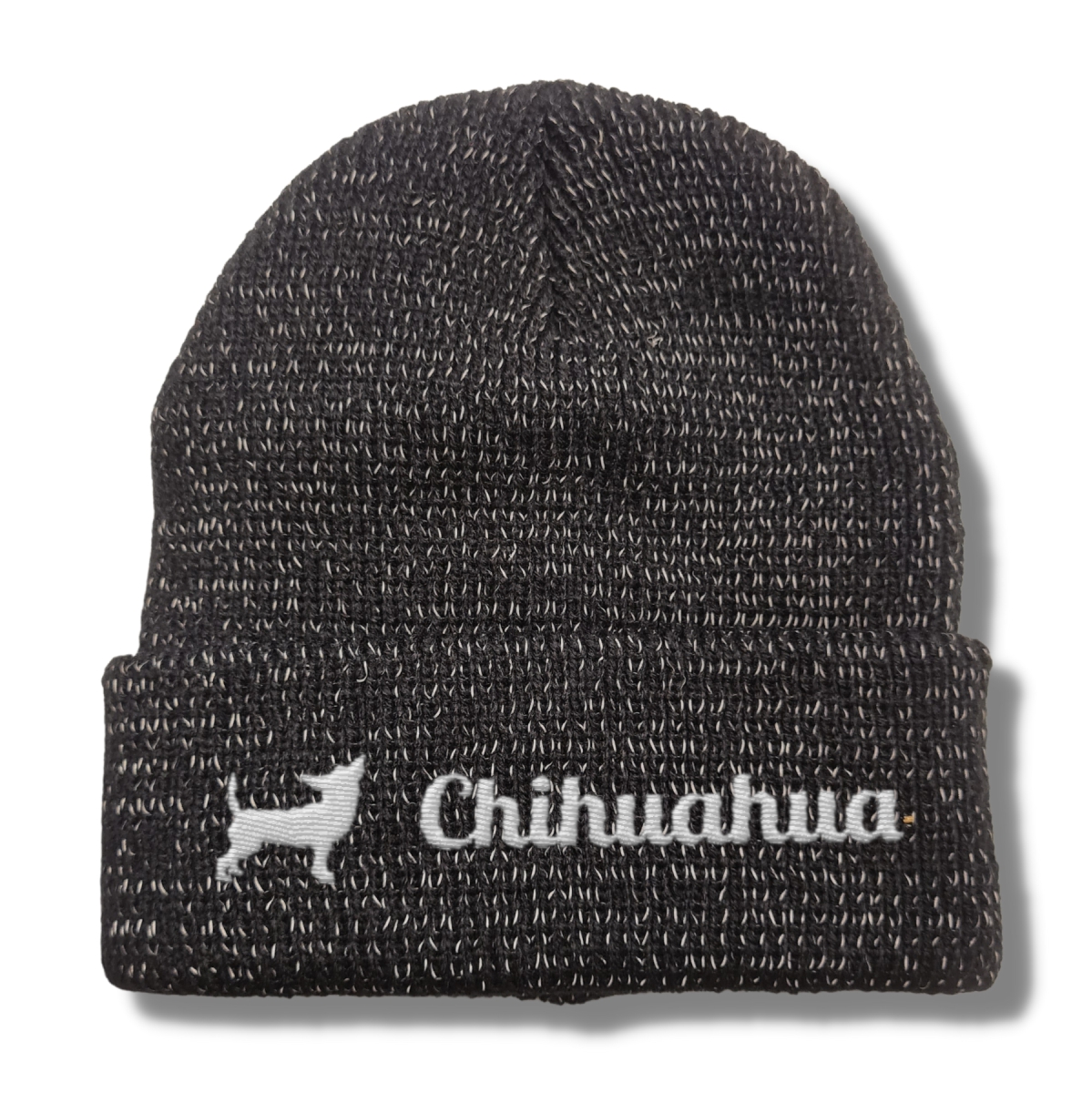 Chihuahua reflektierende Mütze Stickerei Hund Winter Strickmütze reflex Beanie warm