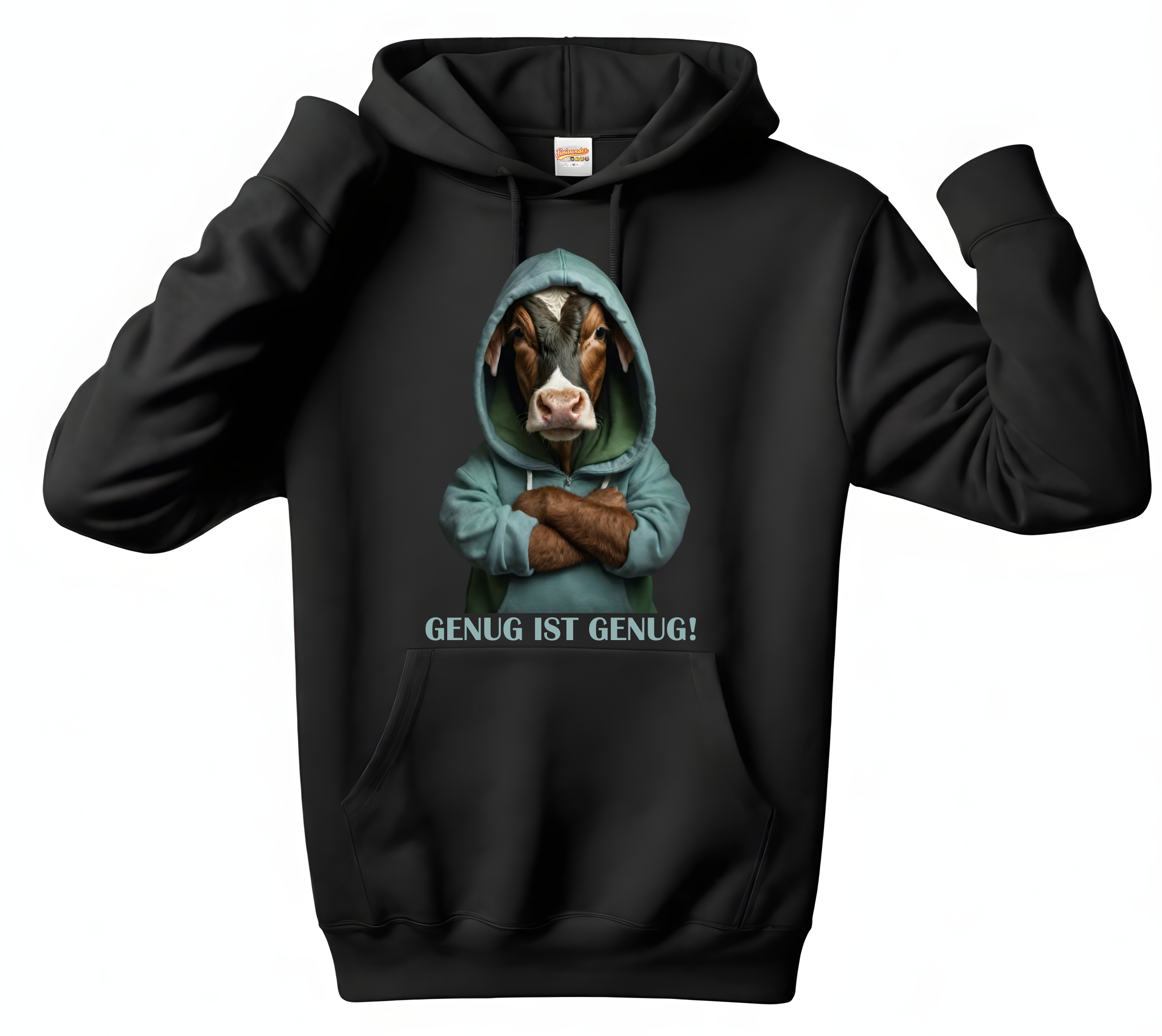 Kuh Bauern Protest No.1 Hoodie Unisex Sweatshirt Sprüche genug ist genug Cow Landwirt