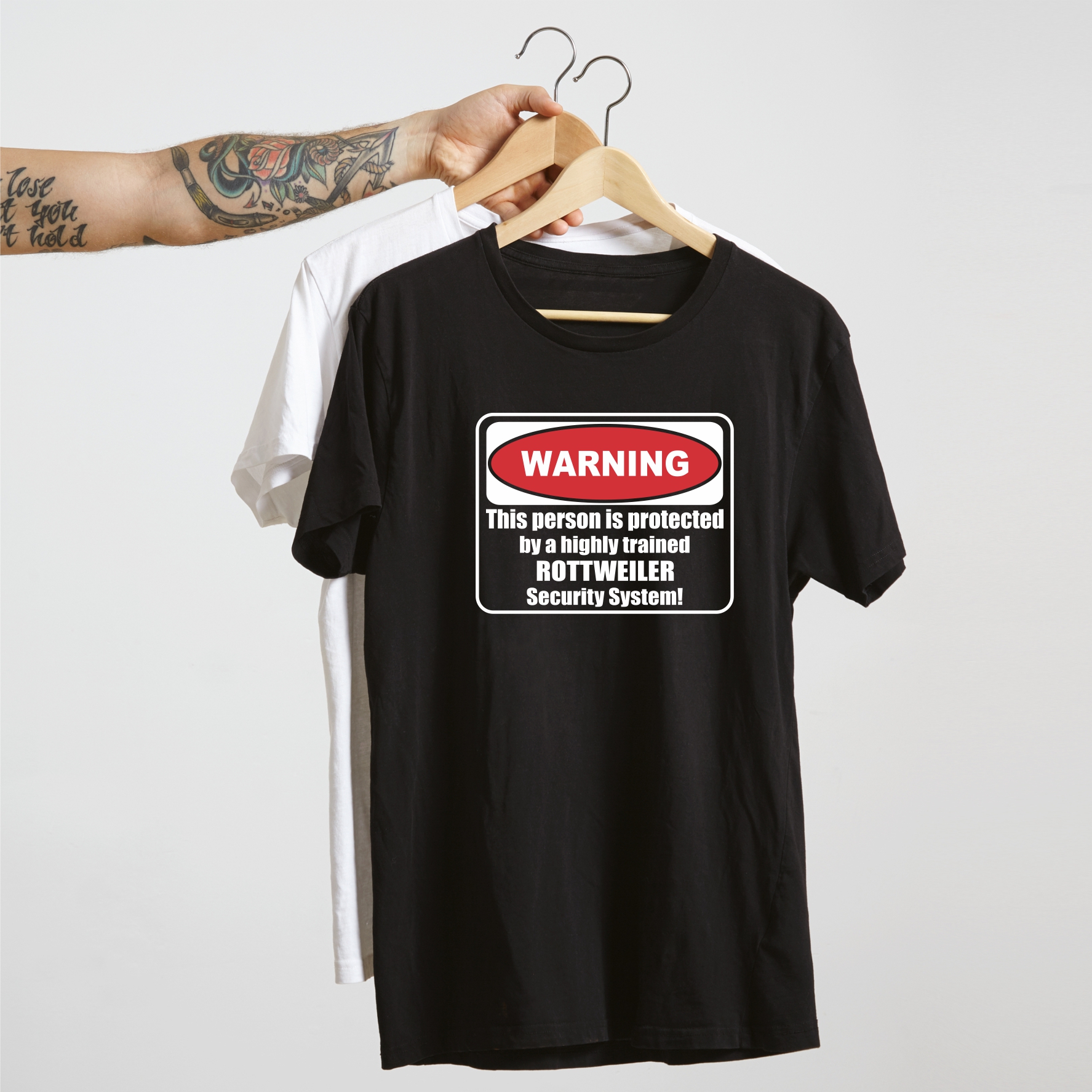 Rottweiler - Warning UNISEX T-SHIRT  Sprüche