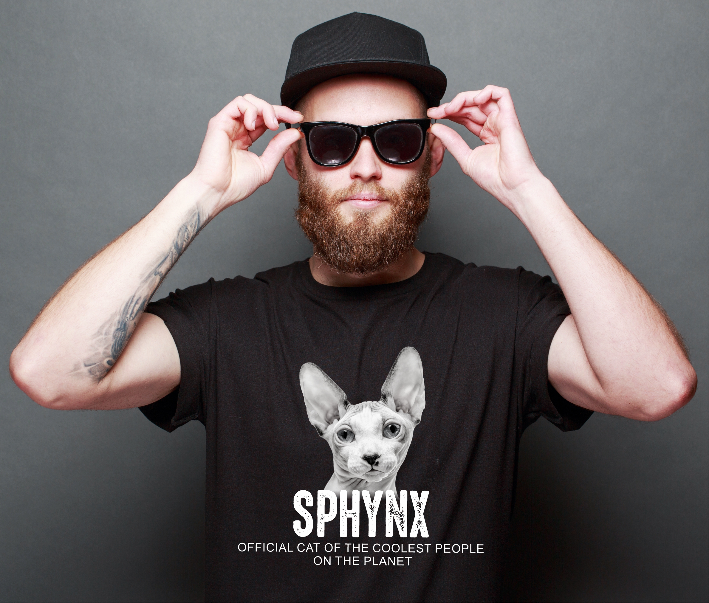 Sphynx Don Ägyptische Egyptian Canada Official Cool  Katze Cat Unisex Shirt Katzenmotiv T-Shirt