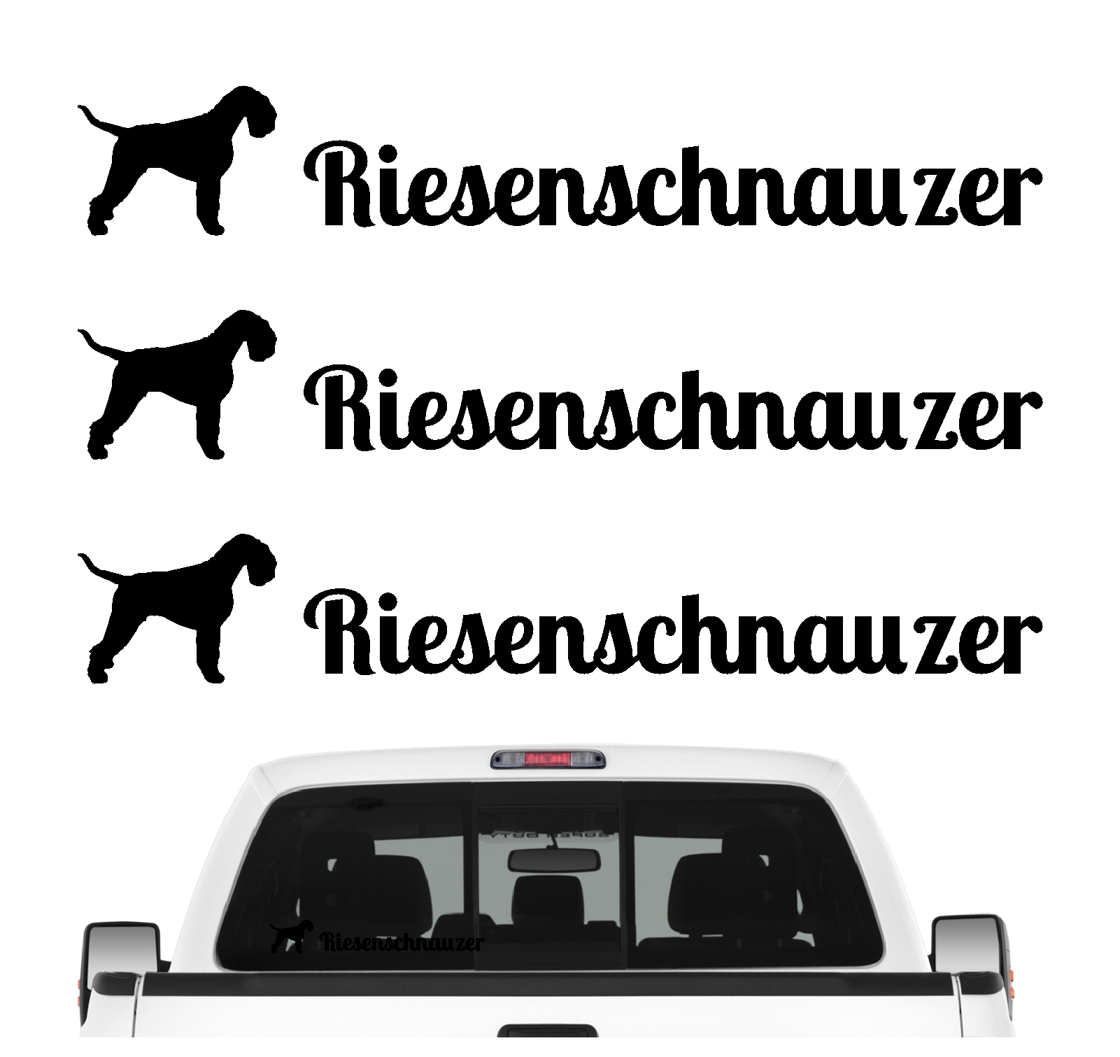 Riesenschnauzer Schnauzer Münchner Russian Bear Riesen 3er Set  AUTOAUFKLEBER Aufkleber Hunde Hundemotiv by SIVIWONDER