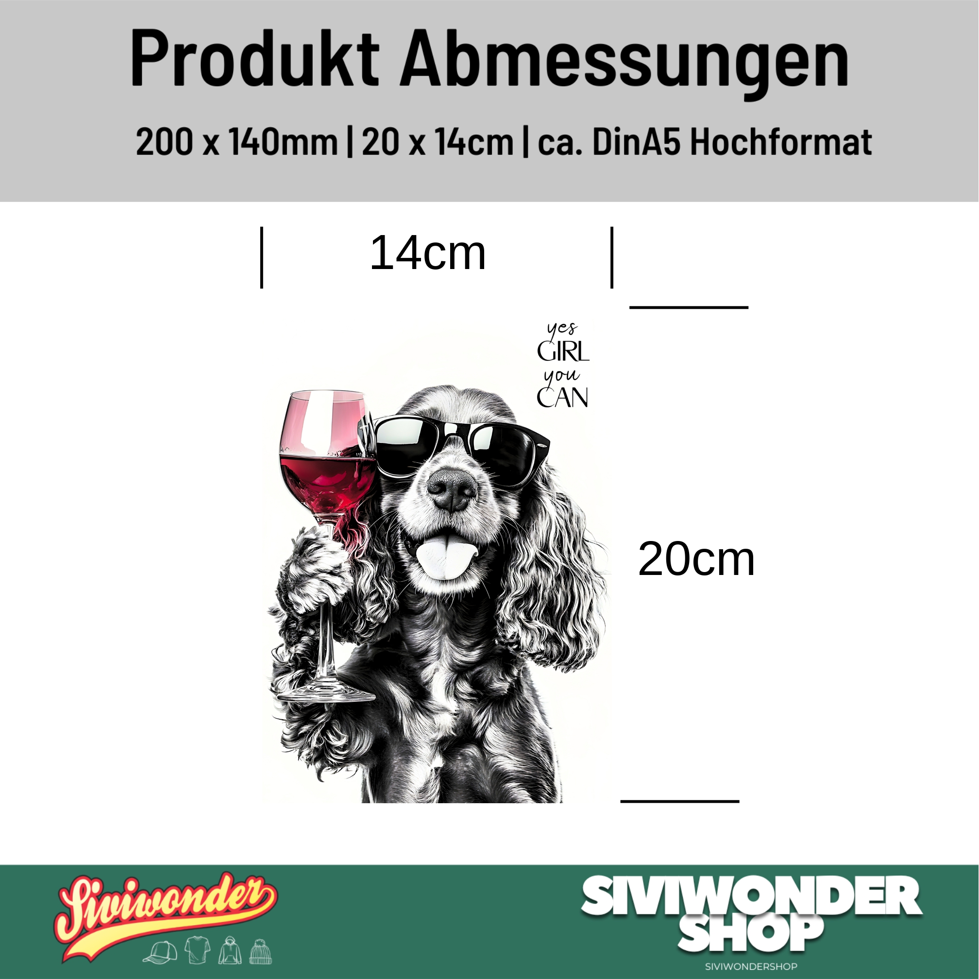 Schild Hund Cocker Spaniel Artprint Wein Spruch Deko Wanddekor Geschenkidee Weinliebhaber Quotes