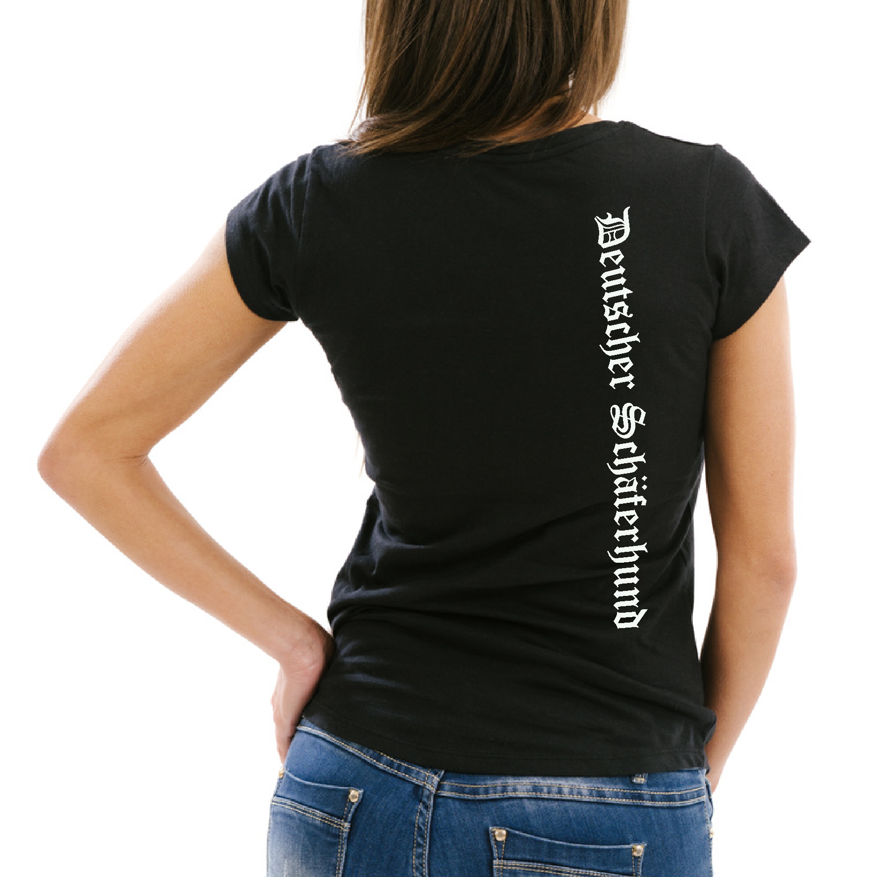 Deutscher Schäferhund Damen T-Shirt Extreme Hundemotiv Schäfer German Shepherd