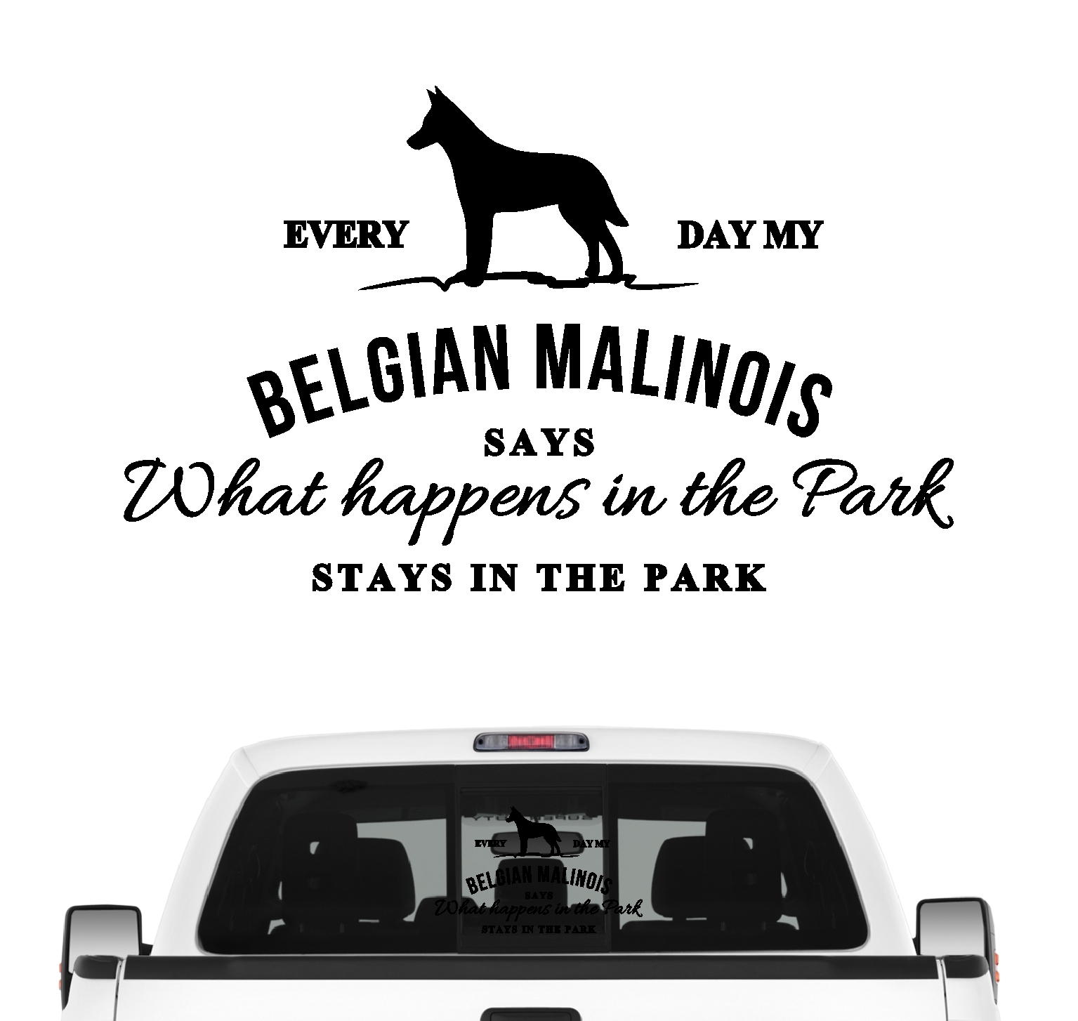 Malinois Vintage Hundeaufkleber Hundemotiv Auto Folie Belgian Mali Schäferhund