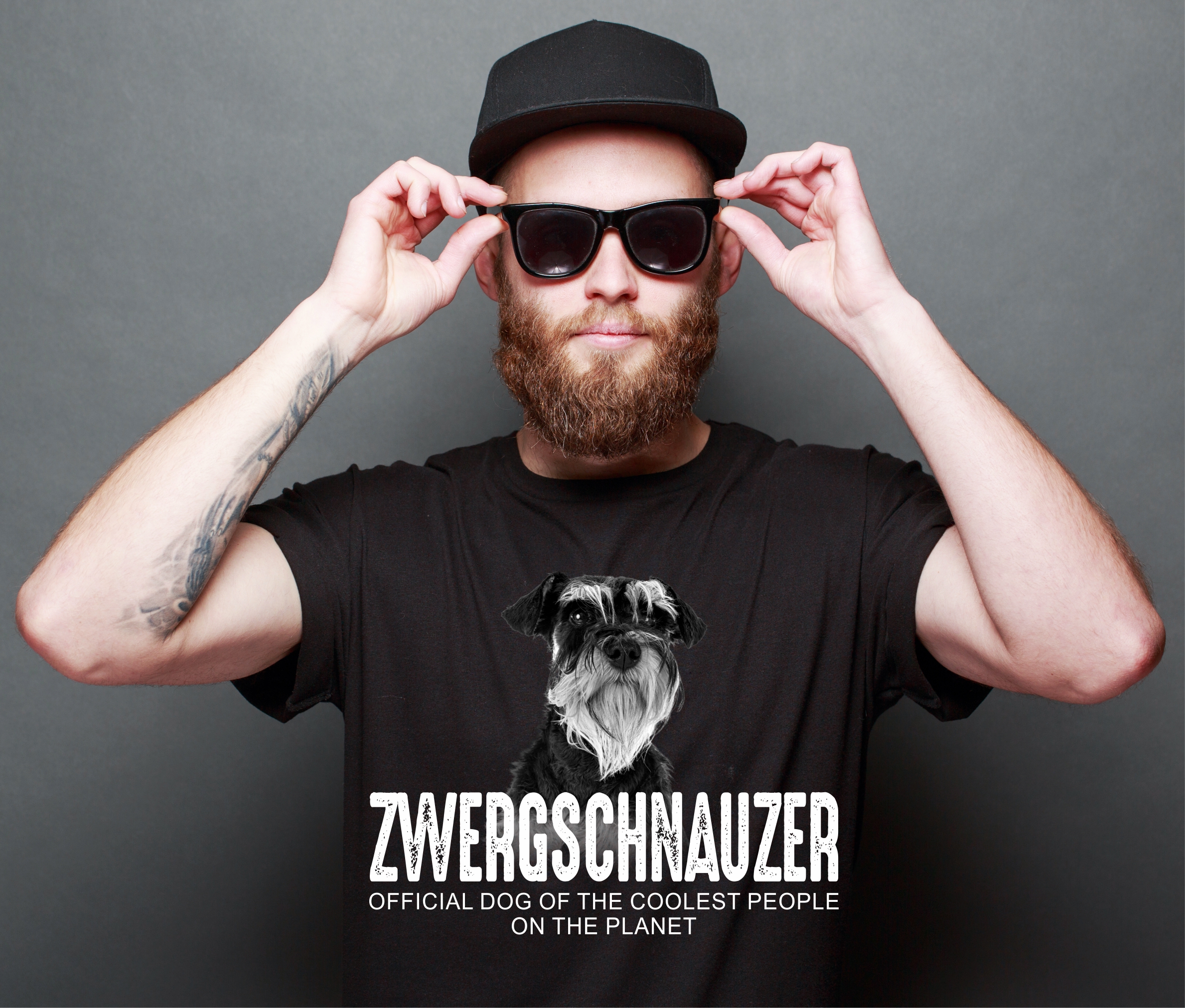 Zwergschnauzer Schnauzer Miniature Mini Dog cool Leute lustig Shirt T-Shirt Hundemotiv Siviwonder
