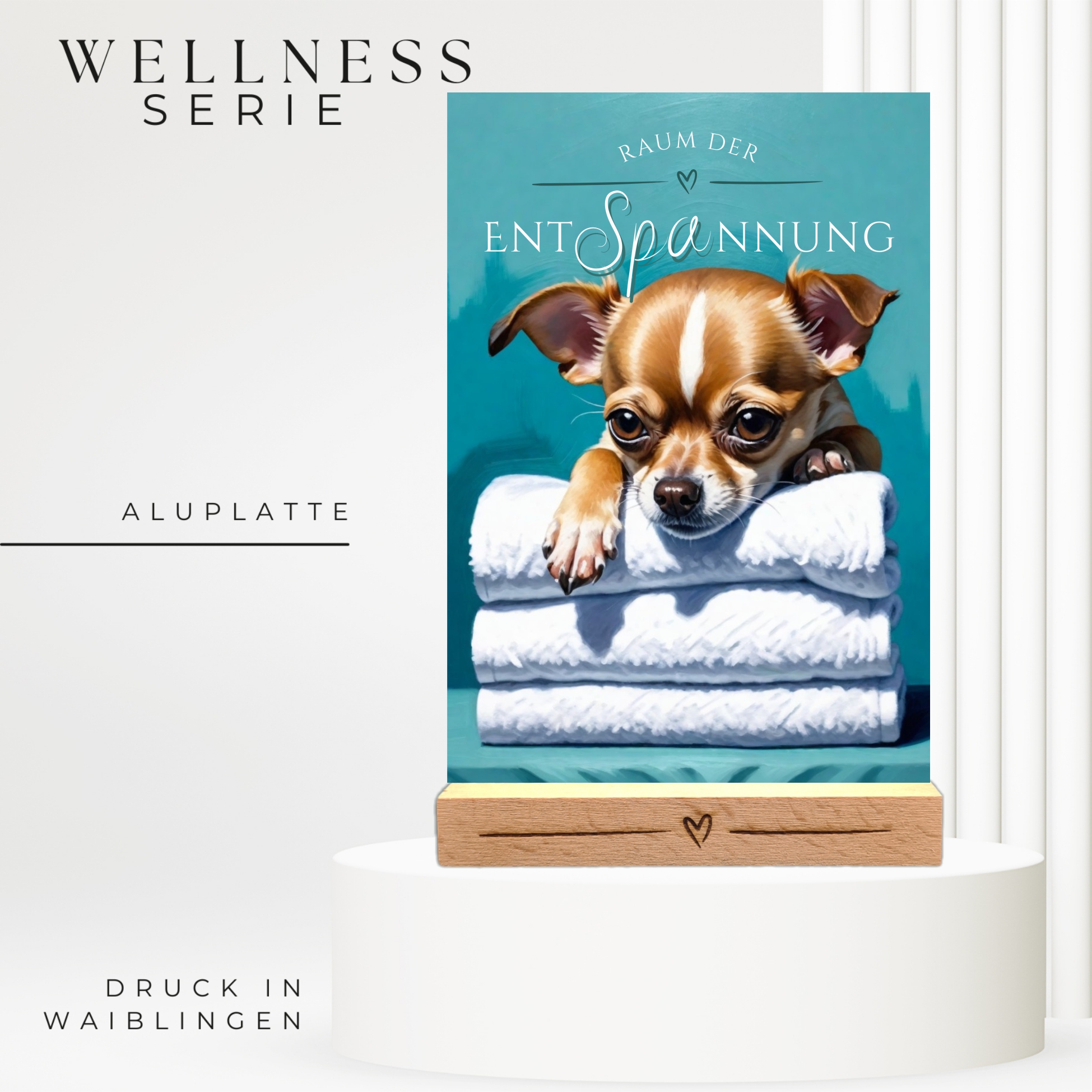 Hundeschild Deko Badezimmer Wellness  Chihuahua Chi Schild Spruch