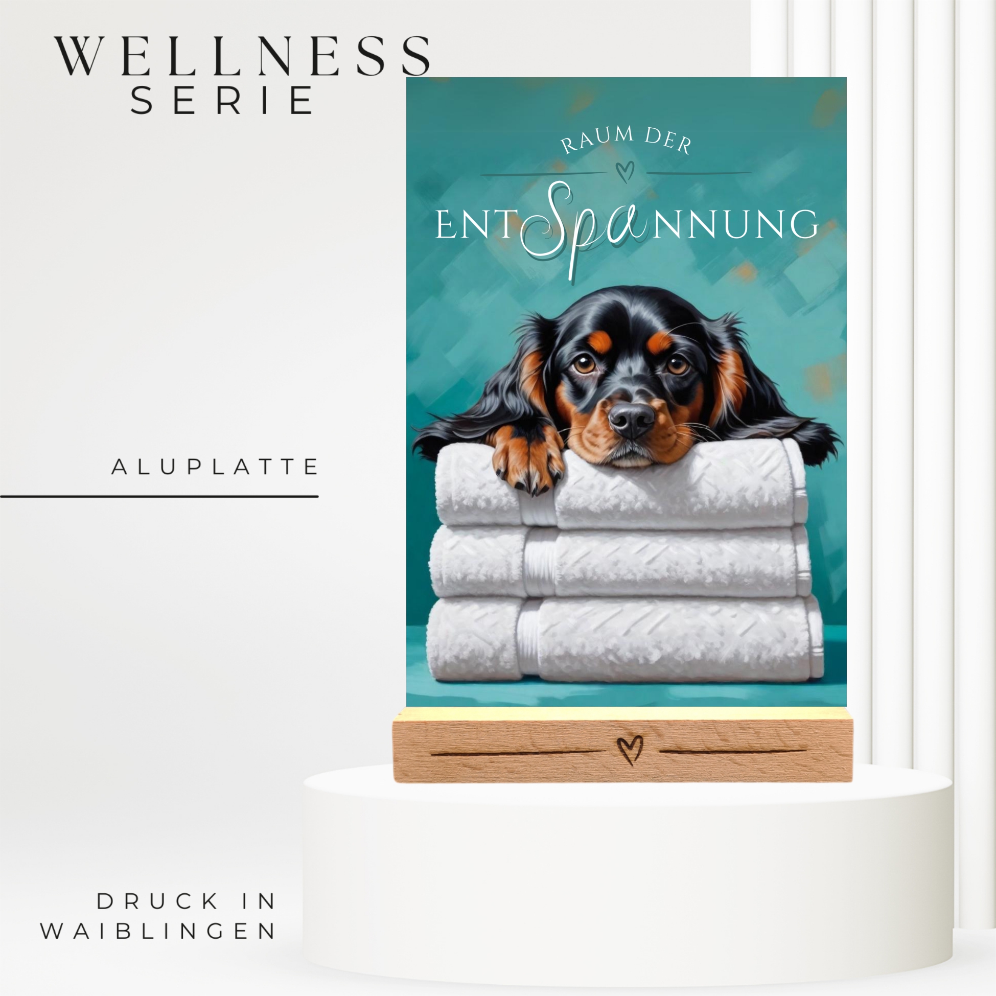 Hundeschild Deko Badezimmer Wellness Cocker Spaniel  Schild Spruch