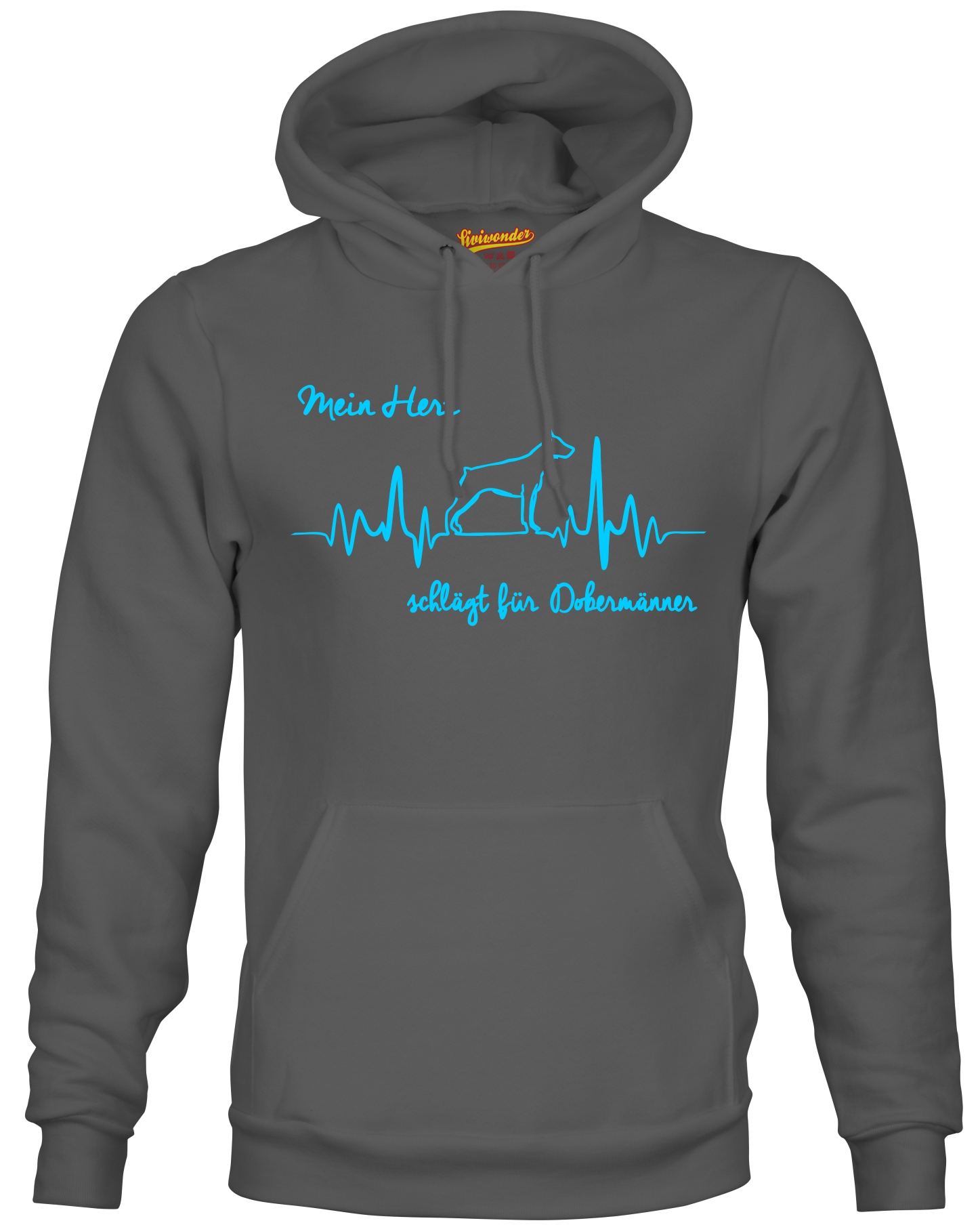 DOBERMANN SWEATSHIRT HEARTBEAT   Hund Hundemotiv Herz Hoodie