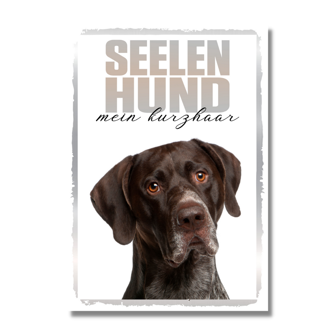 Deutsch Kurzhaar Seelenhund Dog Schild Spruch Türschild Hundeschild Warnschild Soulmate