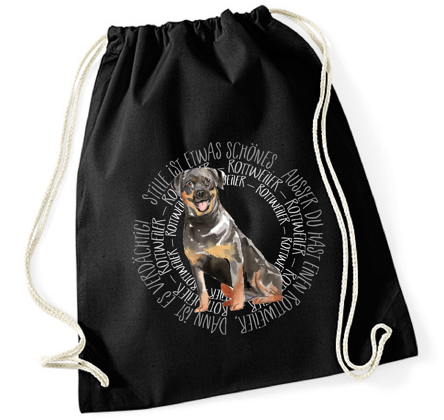 ROTTWEILER TURNBEUTEL CIRCLE Watercolor by SIVIWONDER