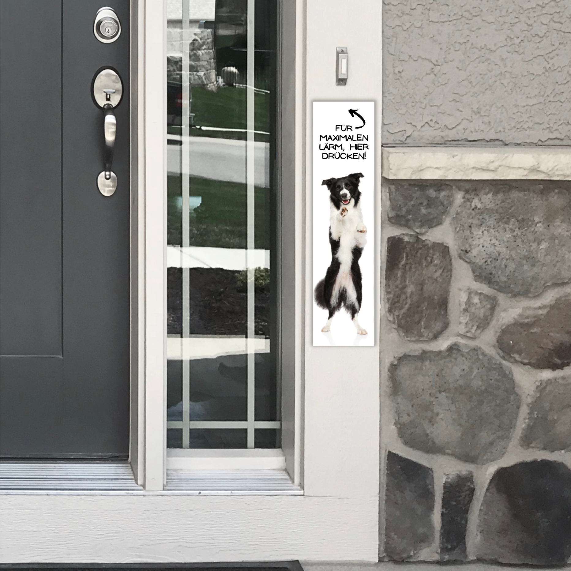 Border Collie Sheepdog Scotch Sheep Dog Türschild Warnschild Hundeschild Schildr happy Design by Siviwonder