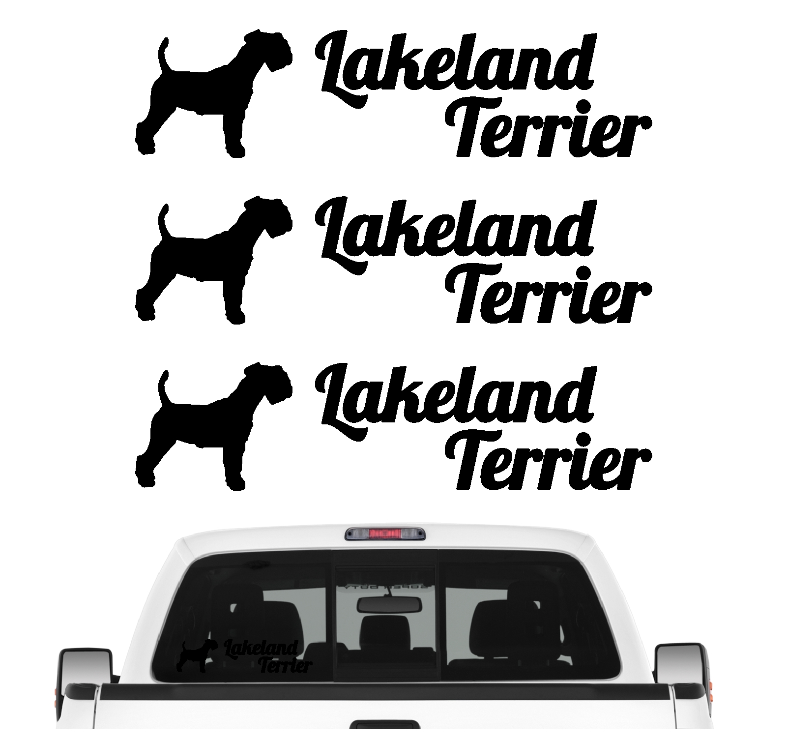 Lakeland Terrier Patterdale Terrier Dog 3er Set  AUTOAUFKLEBER Aufkleber Hunde Hundemotiv by SIVIWONDER