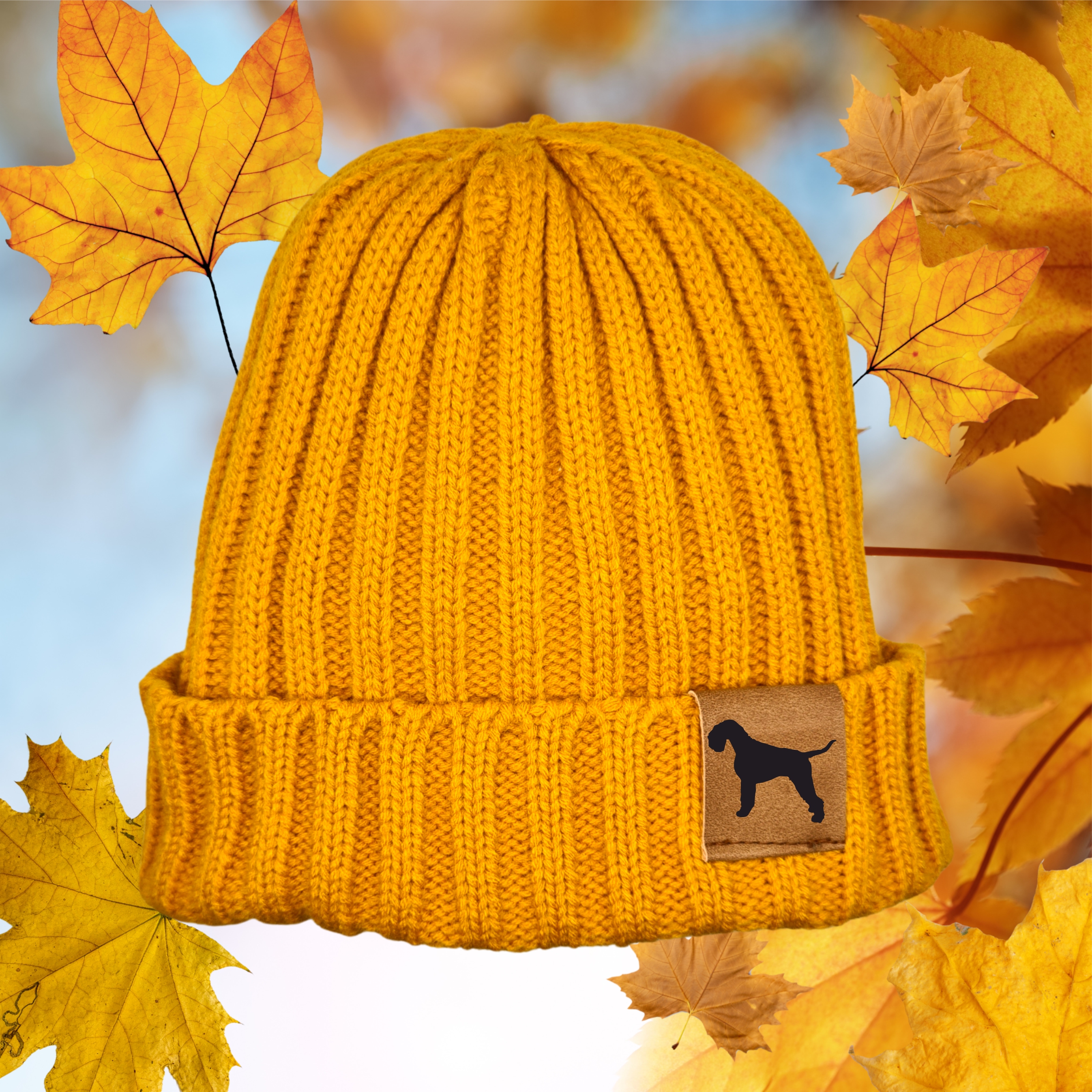 Strickmütze "Riesenschnauzer Schnauzer "  Beanie Mütze Urban Witzig Spruch Warm Winter Herbst Farben