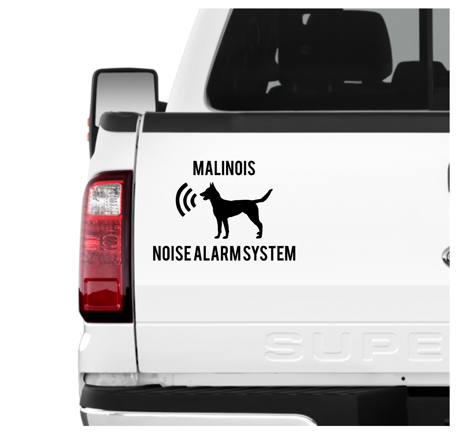 Malinois Noise Alarmsystem Auto Aufkleber Hund Folie Wandtattoo Tattoo Sticker Belgian Mali Belgischer Schäferhund Berger Belge
