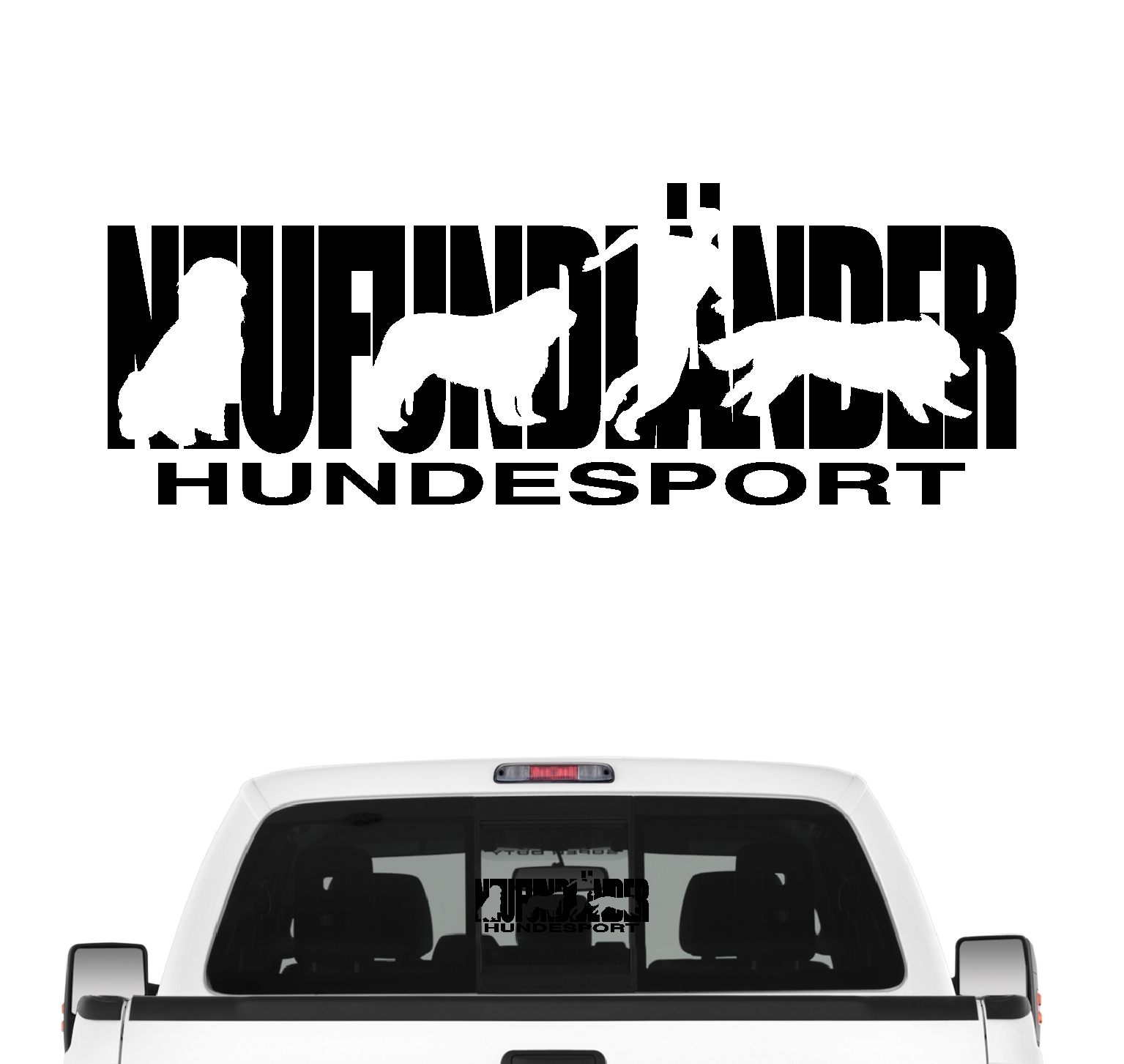 Neufundländer Hundesport Auto Aufkleber Hund Folie Neufi The Gentle Giant