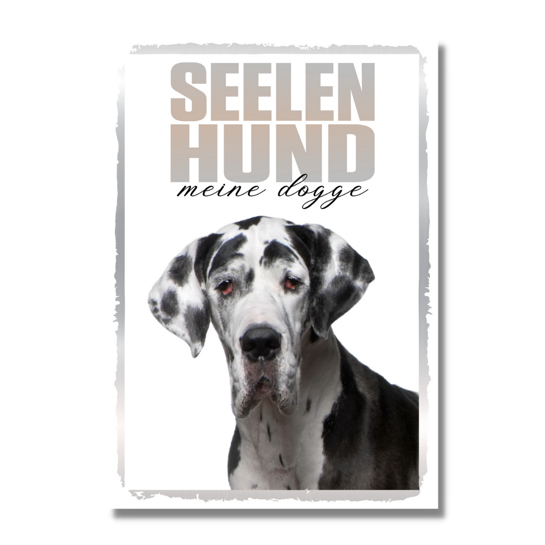 Deutsche Dogge 2 Seelenhund Dog Schild Spruch Türschild Hundeschild Warnschild Soulmate