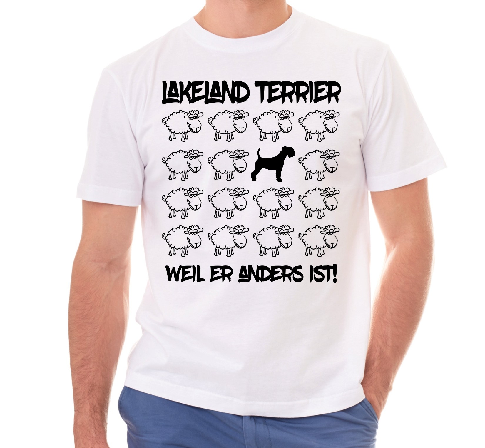 LAKELAND TERRIER UNISEX T-SHIRT BLACK SHEEP by SIVIWONDER