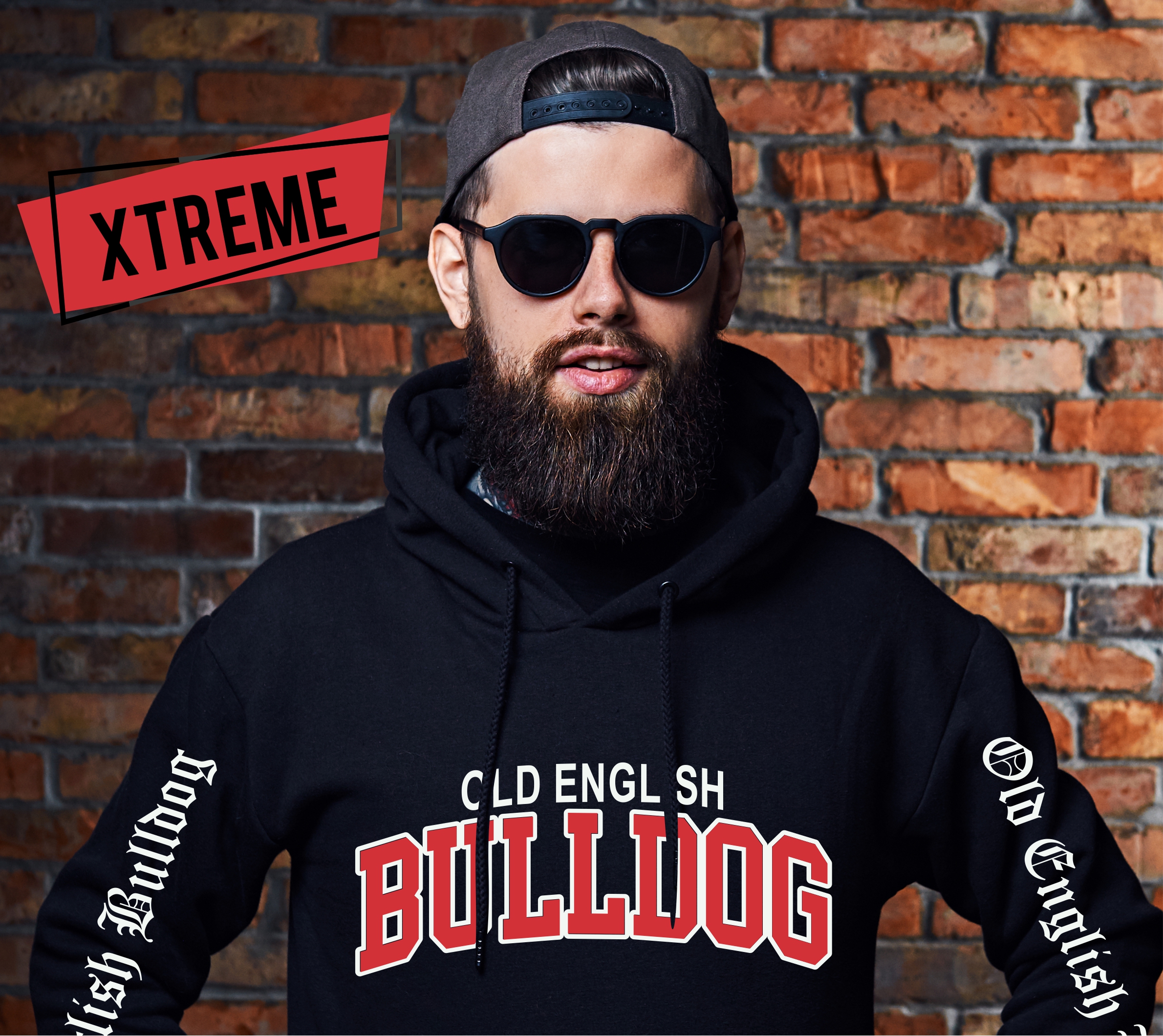 Old English Bulldog OEB Olde englische Bulldogge Dog Hoodie Unisex Sweatshirt Extreme Hundemotiv