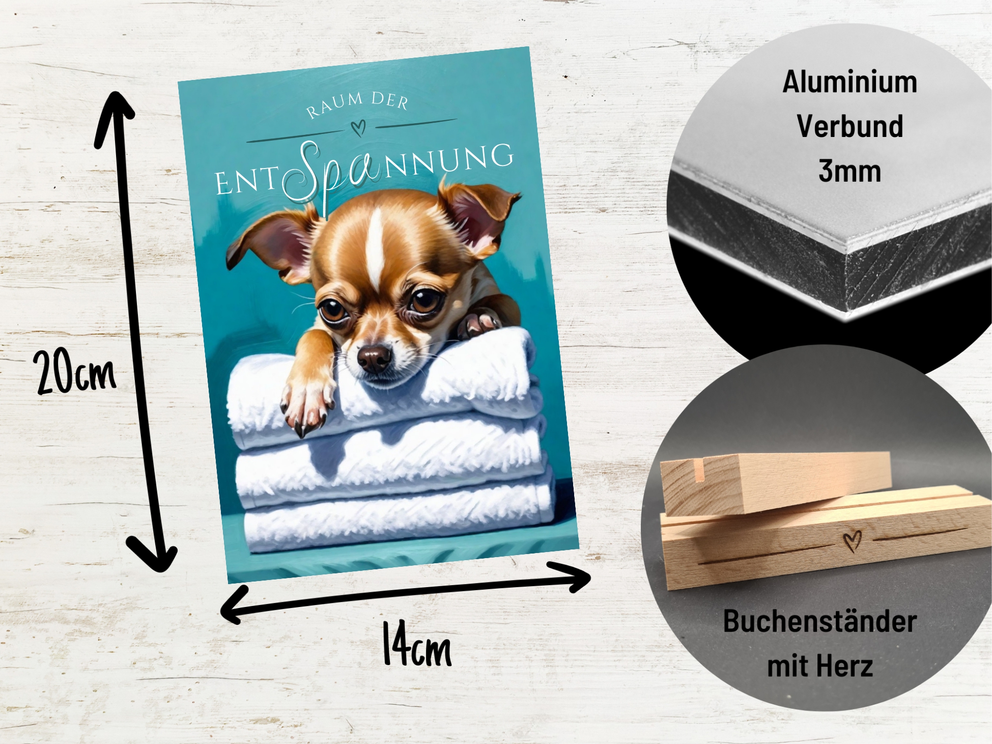 Hundeschild Deko Badezimmer Wellness  Chihuahua Chi Schild Spruch