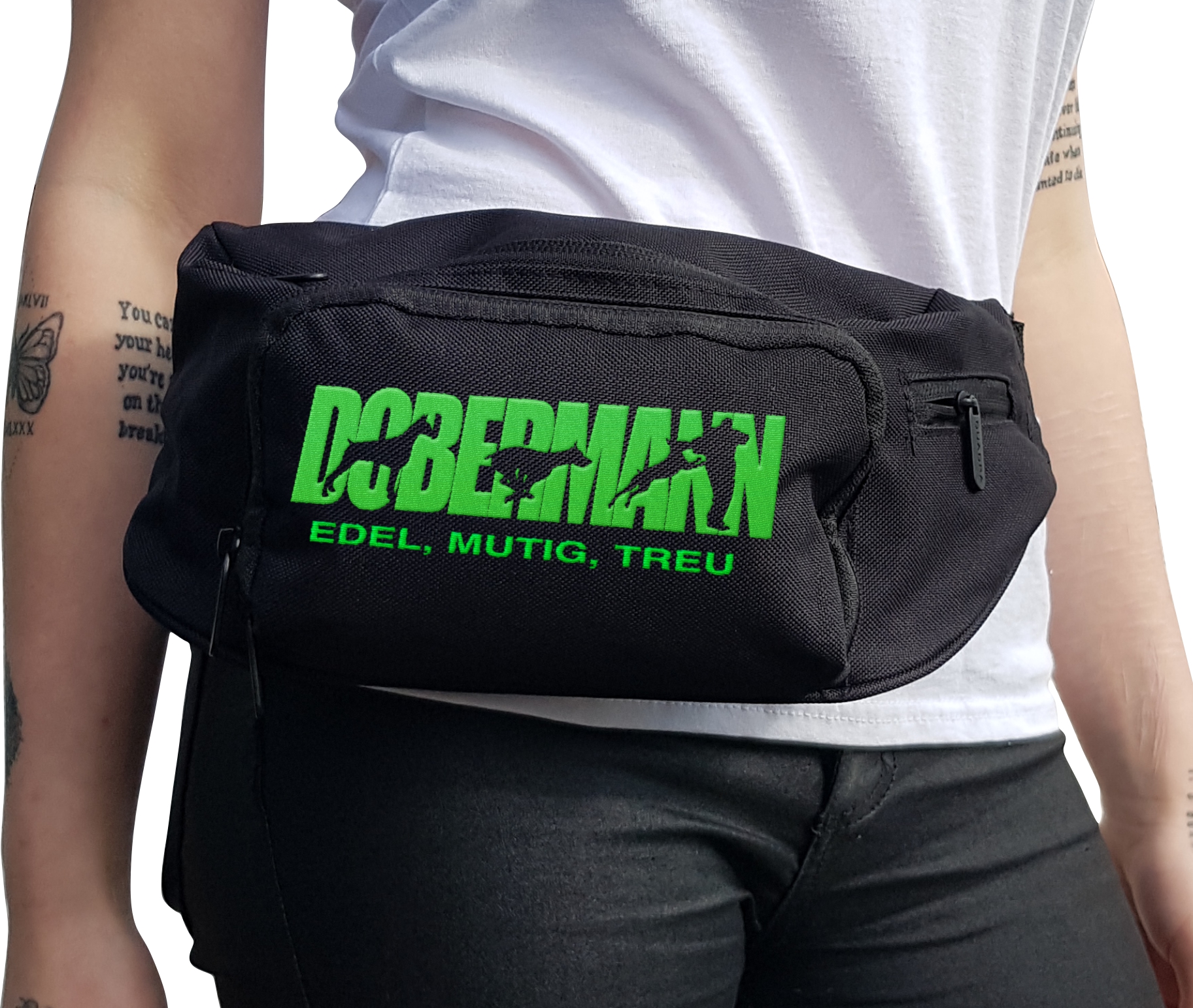Dobermann Dobie Dog Hundesport Hundemotiv Gürteltasche Hund Stickerei
