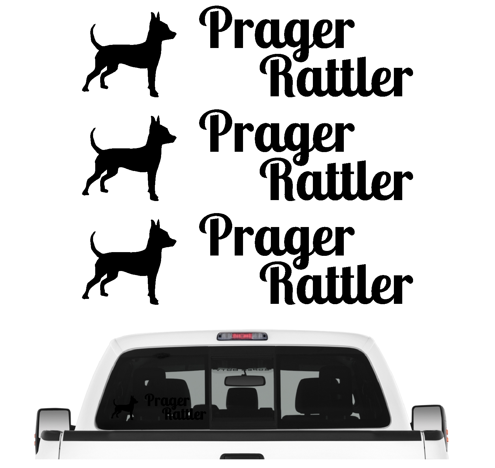 Prager Rattler Prague Ratter Prazsky Krysarik Dog 3er Set  AUTOAUFKLEBER Aufkleber Hunde Hundemotiv by SIVIWONDER
