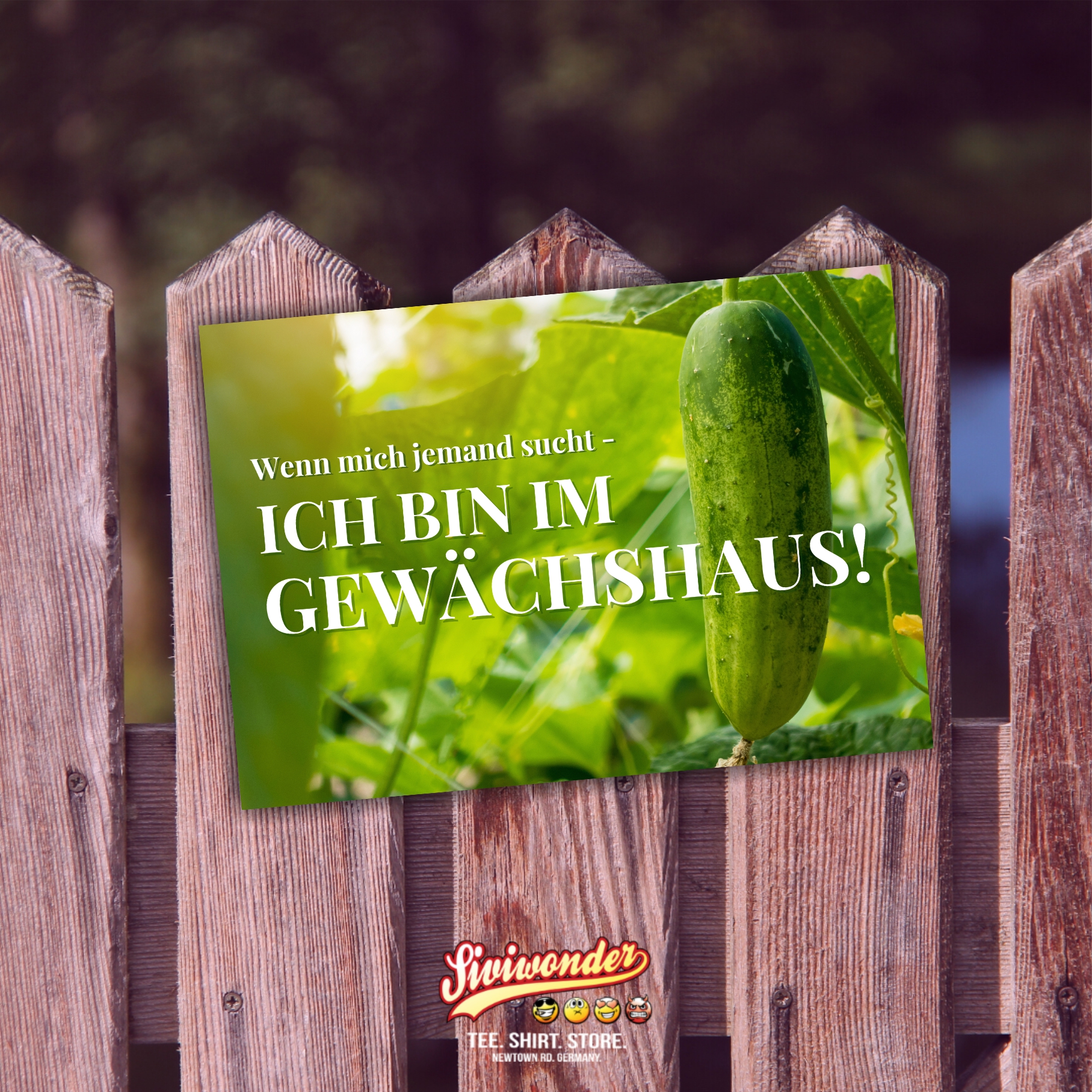 Garten  wenn mich jemand sucht, ich bin im Gewächshaus Sprüche Türschild Warnschild Spruch Schild happy Design by Siviwonder