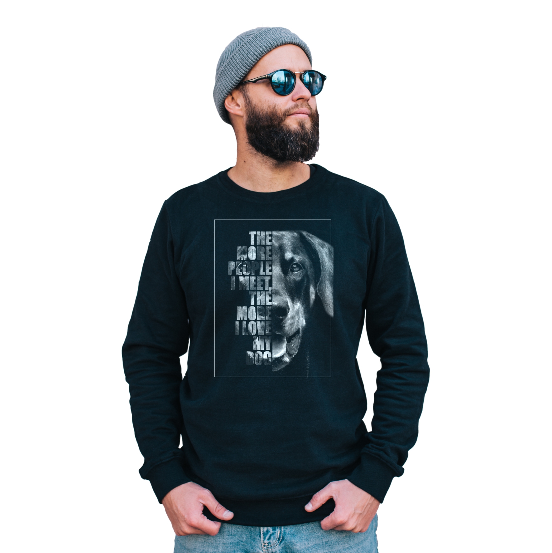 Dobermann Sweatshirt Pullover Face Hundemotiv Dobby Dobbie Doberman Pinscher