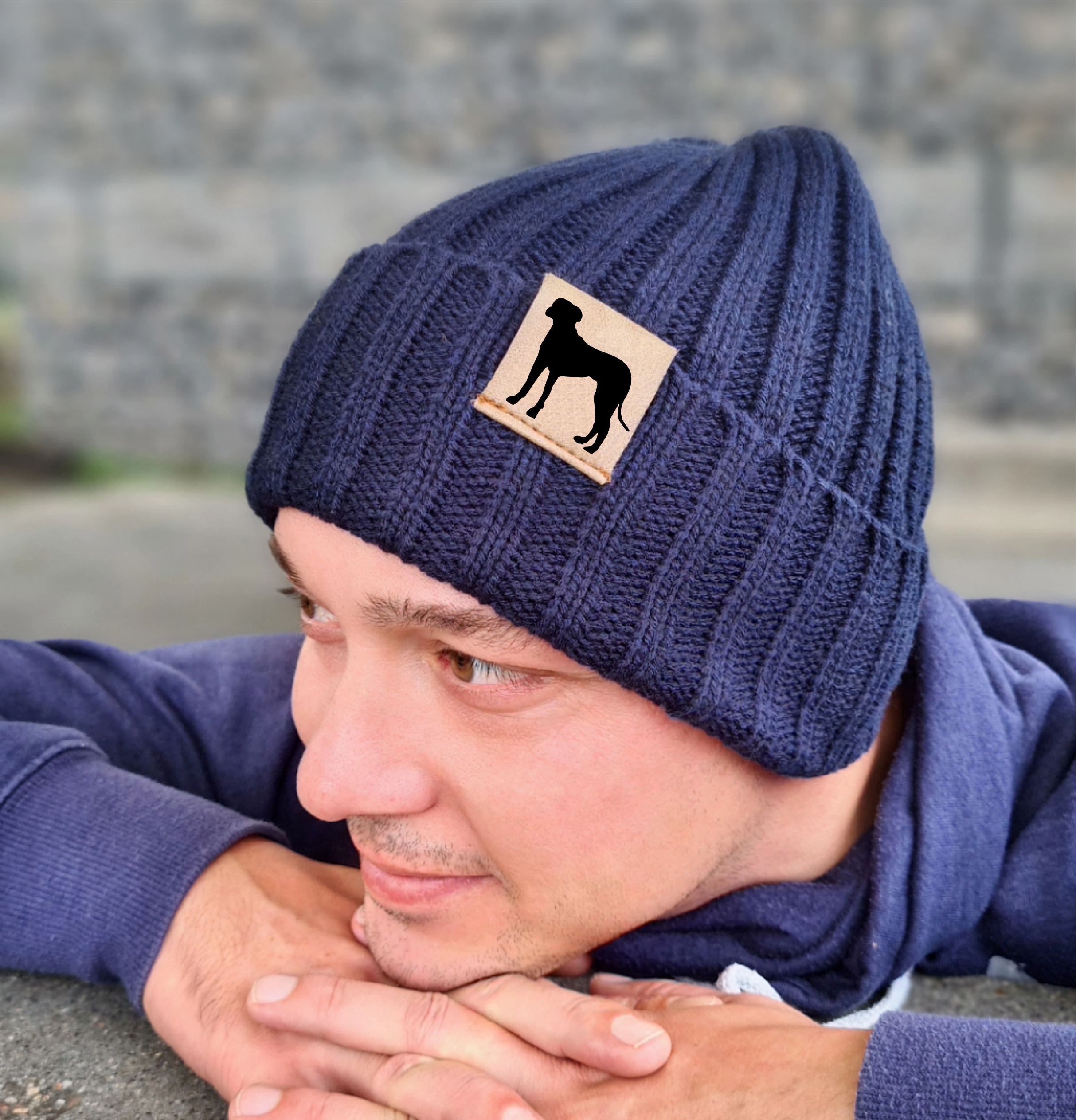 Strickmütze "Rhodesian Ridgeback "  Beanie Mütze Urban Witzig Spruch Warm Winter Herbst Farben