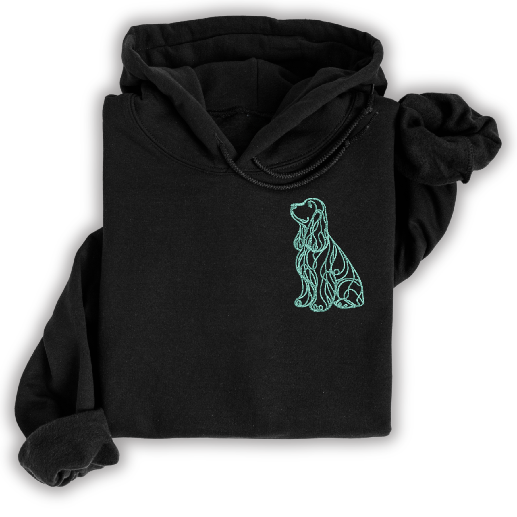 Hoodie Cocker Spaniel Cockie gestickt Hund wählbare Stickerei kuschelig Stickerei personalisiert sit