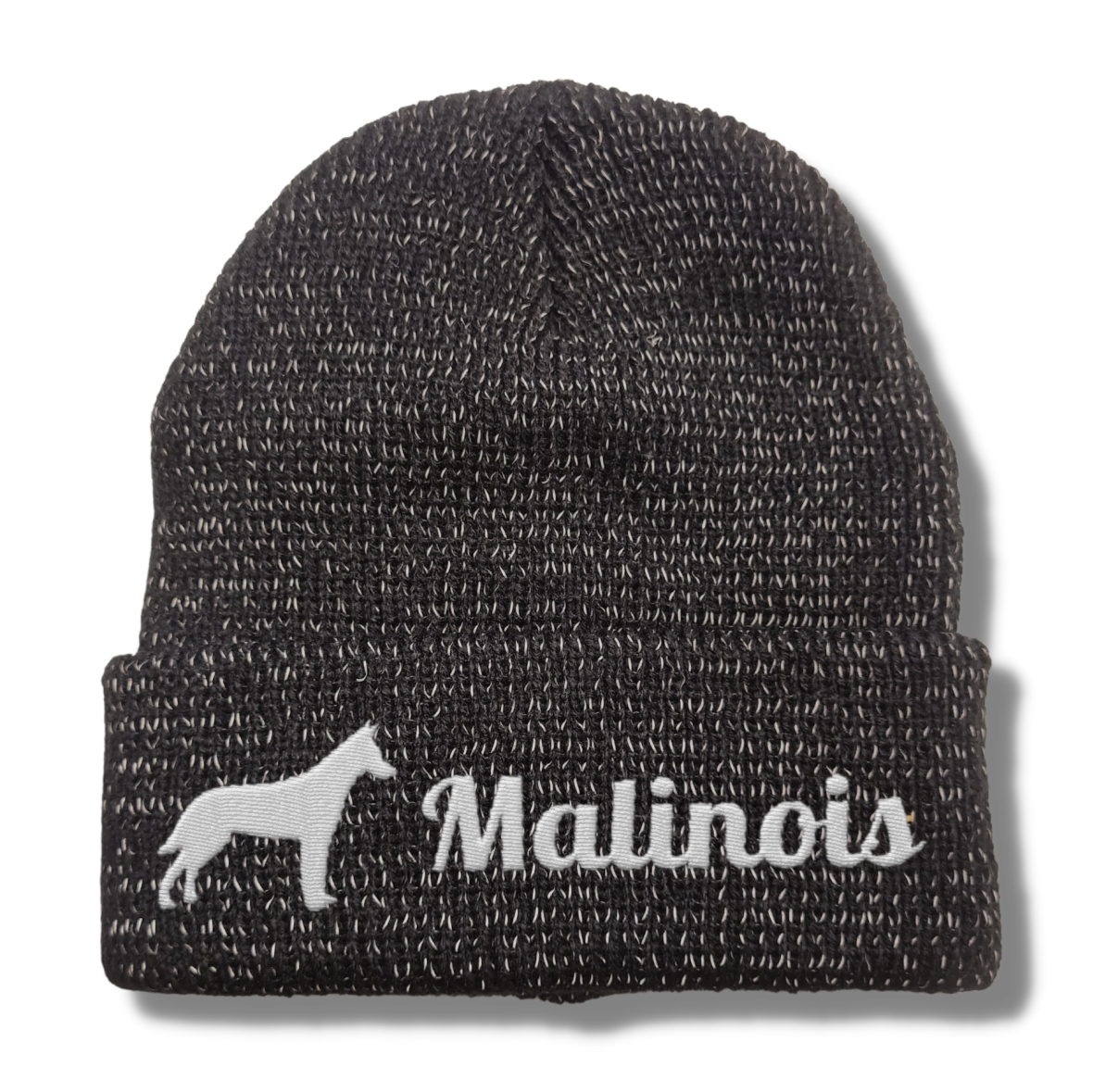 Malinois reflektierende Mütze Stickerei Hund Winter Strickmütze reflex Beanie warm