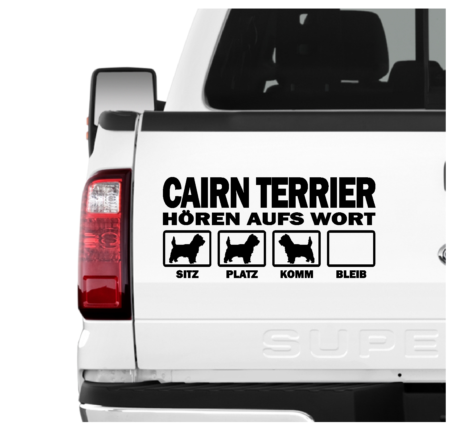 Cairn Terrier Kern Dog  Hört aufs Wort Hunde Aufkleber Sticker Autoaufkleber