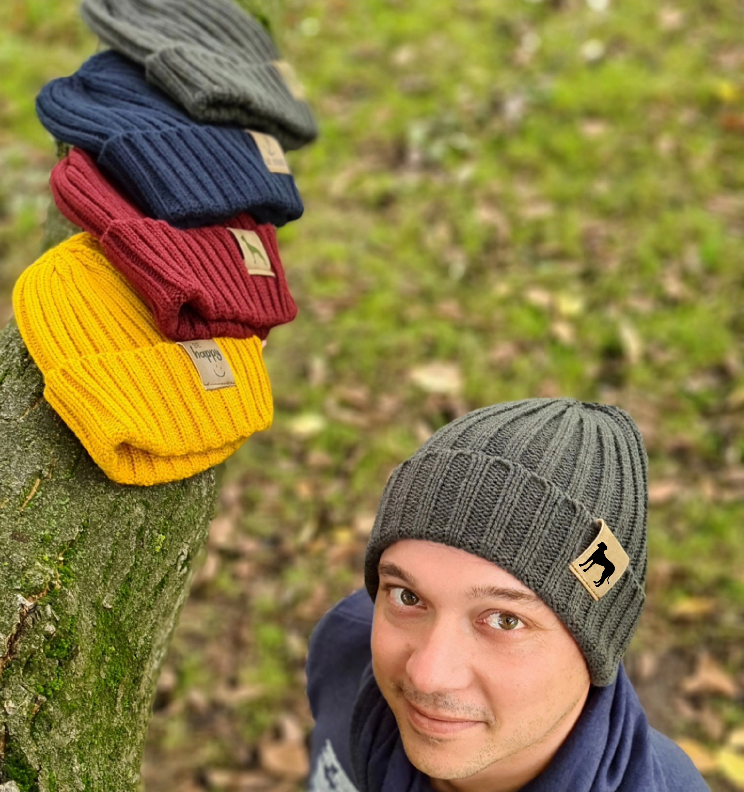 Strickmütze "Rhodesian Ridgeback "  Beanie Mütze Urban Witzig Spruch Warm Winter Herbst Farben