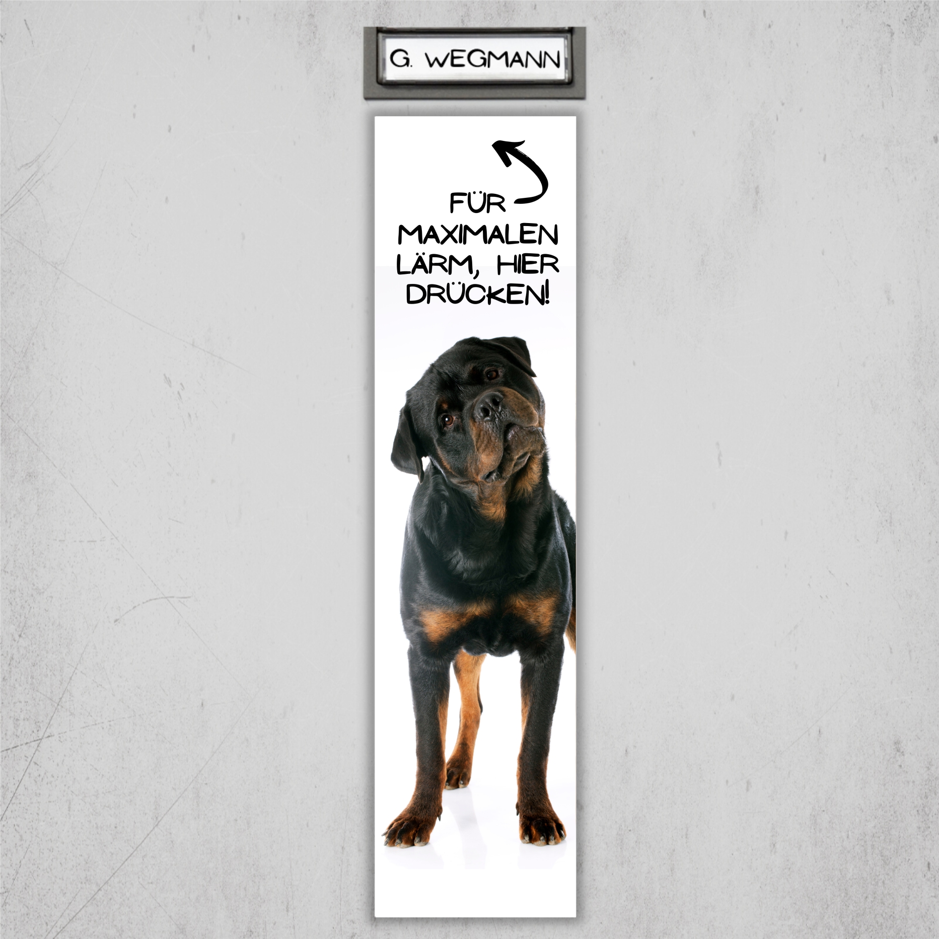 Rottweiler Rottie Rotty Rott Dog Türschild Warnschild Hundeschild Schildr happy Design by Siviwonder