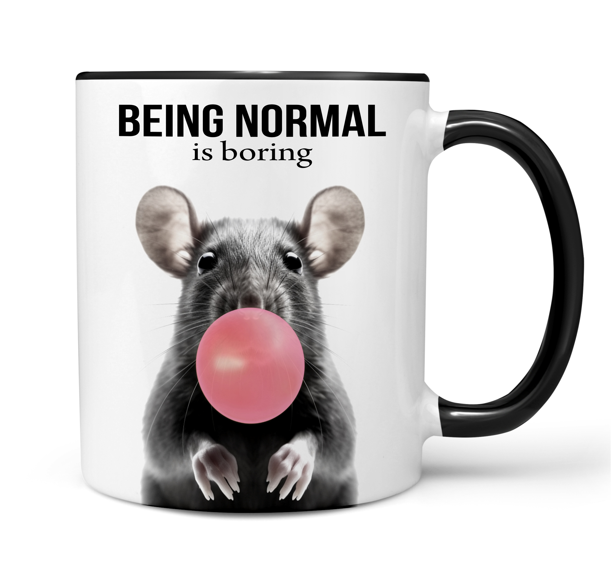 Ratte lustiges Bild Bubble normal  Büro Freund Tasse Kaffee lustig Kaffeebecher Mug Design Design by Siviwonder