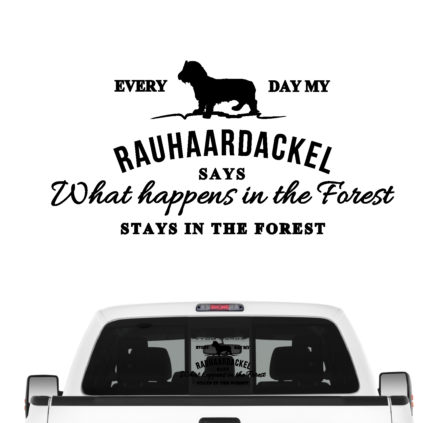 Rauhaardackel Vintage Hundeaufkleber Hundemotiv Auto Folie Dackel Wiener Teckel