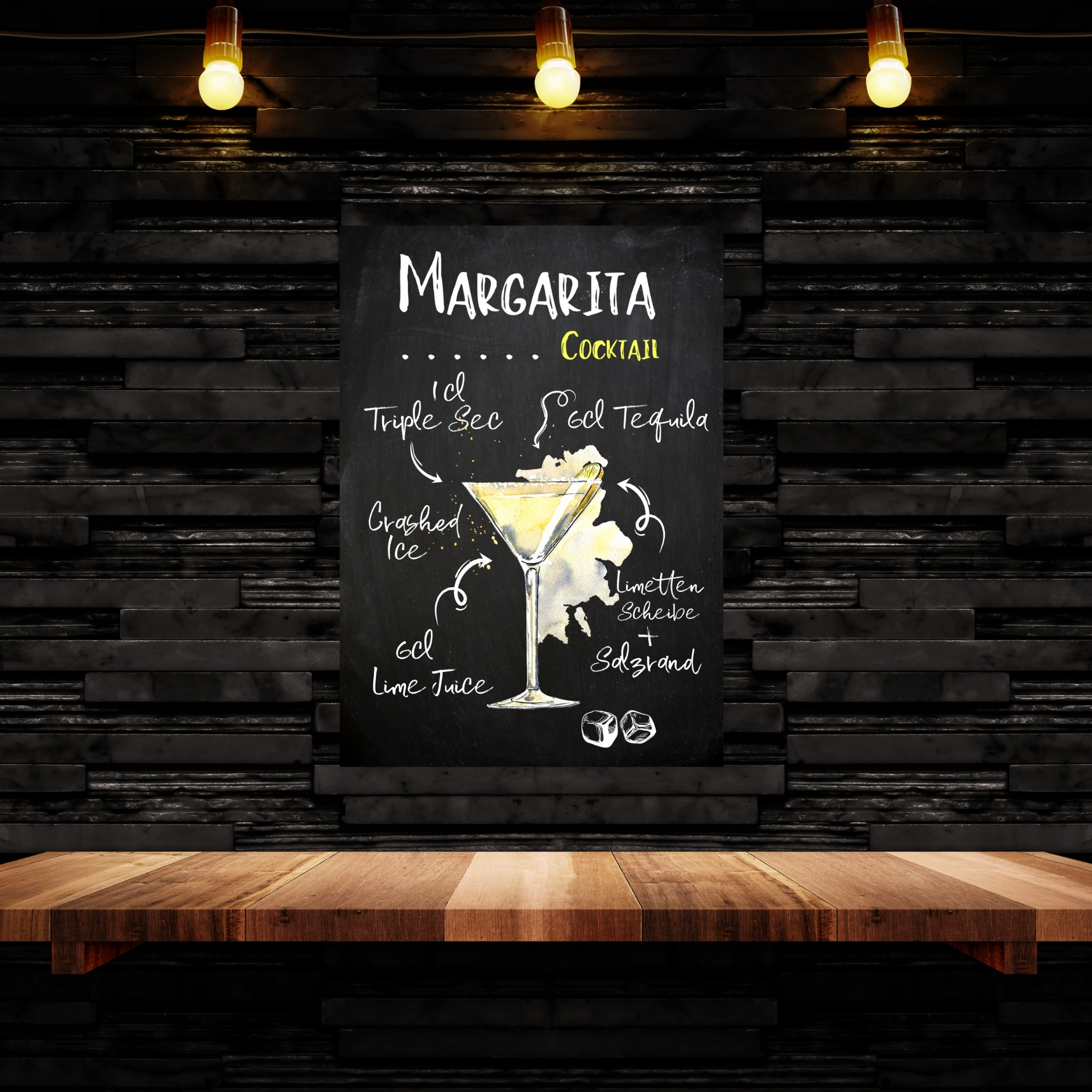Margarita Tequila  Rezept Schild für deinen Partykeller Türschild Warnschild Privatgrundstück lustiges Spaß Schild  happy Design by Siviwonder